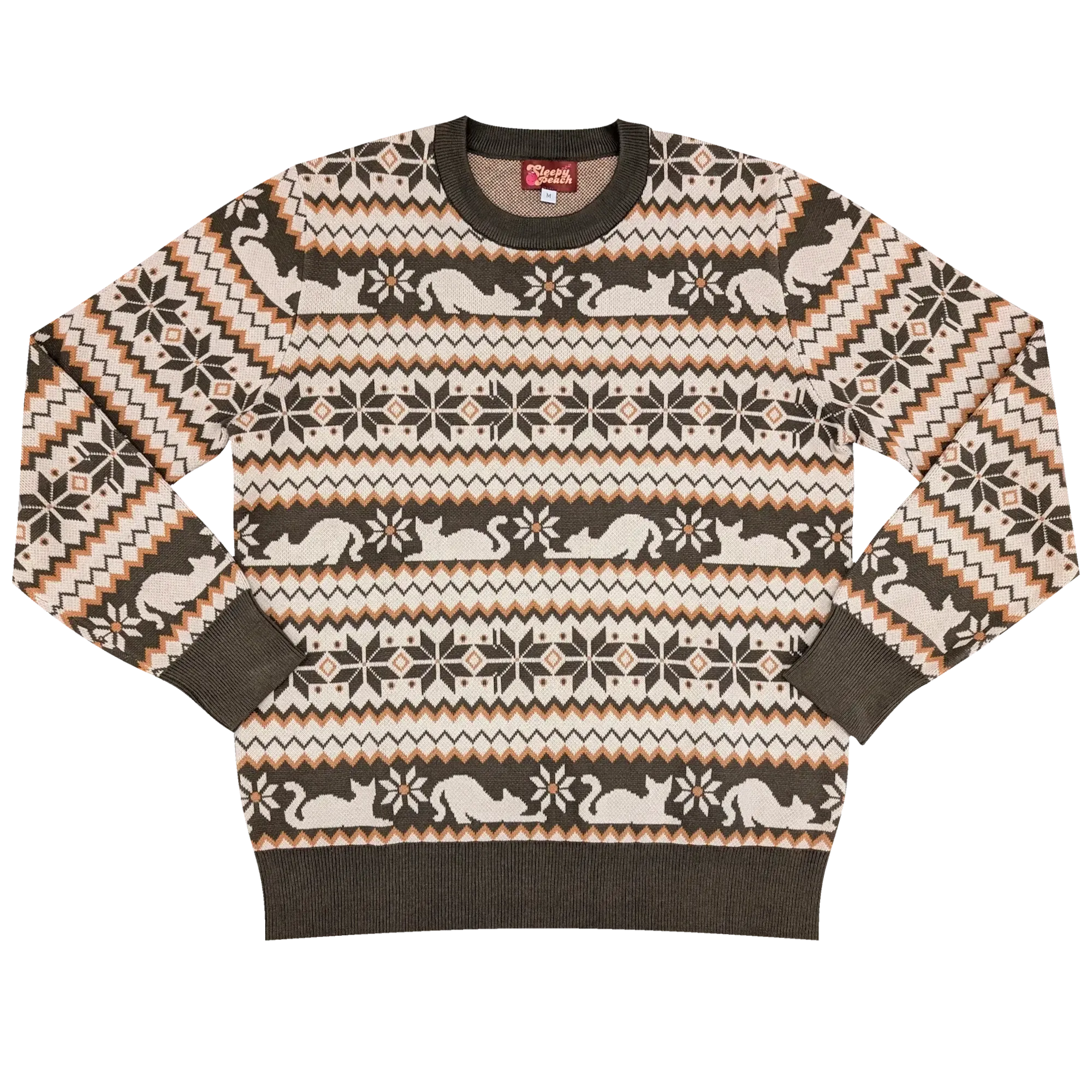 The Cat Nap Sweater-Sleepy Peach