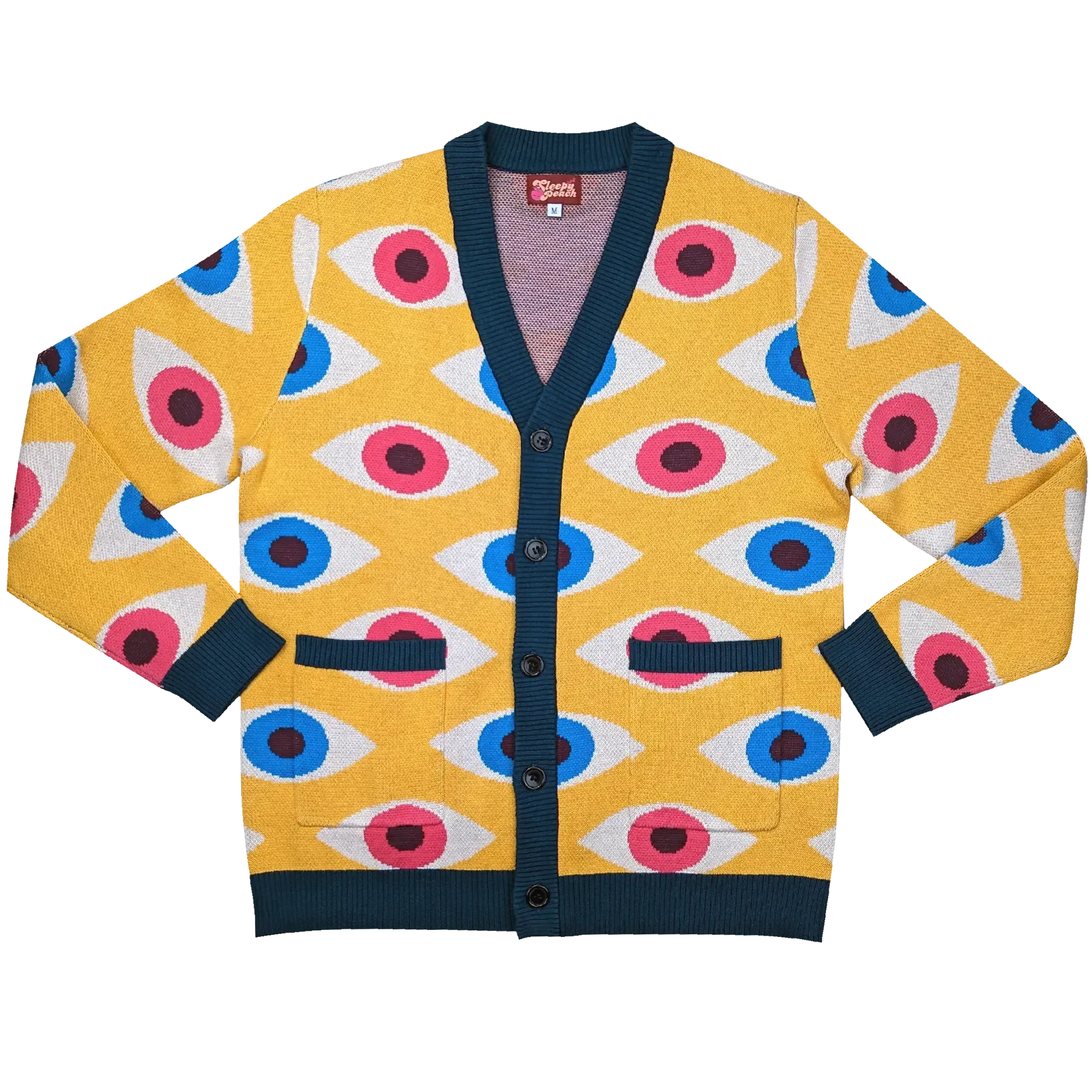 Bauhaus Eyeball Cardigan - Sleepy Peach