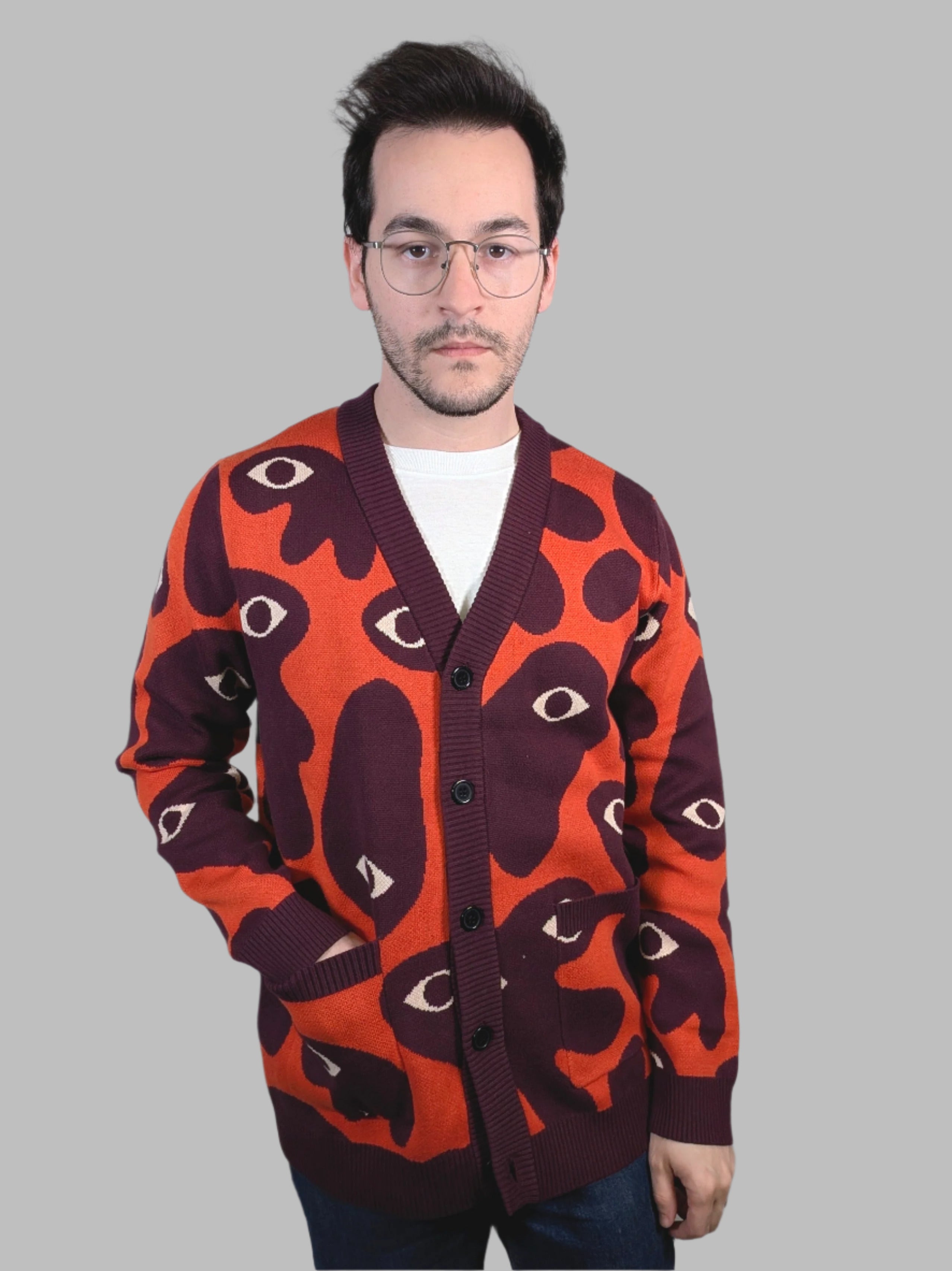 Bauhaus Nightmare Cardigan - Sleepy Peach