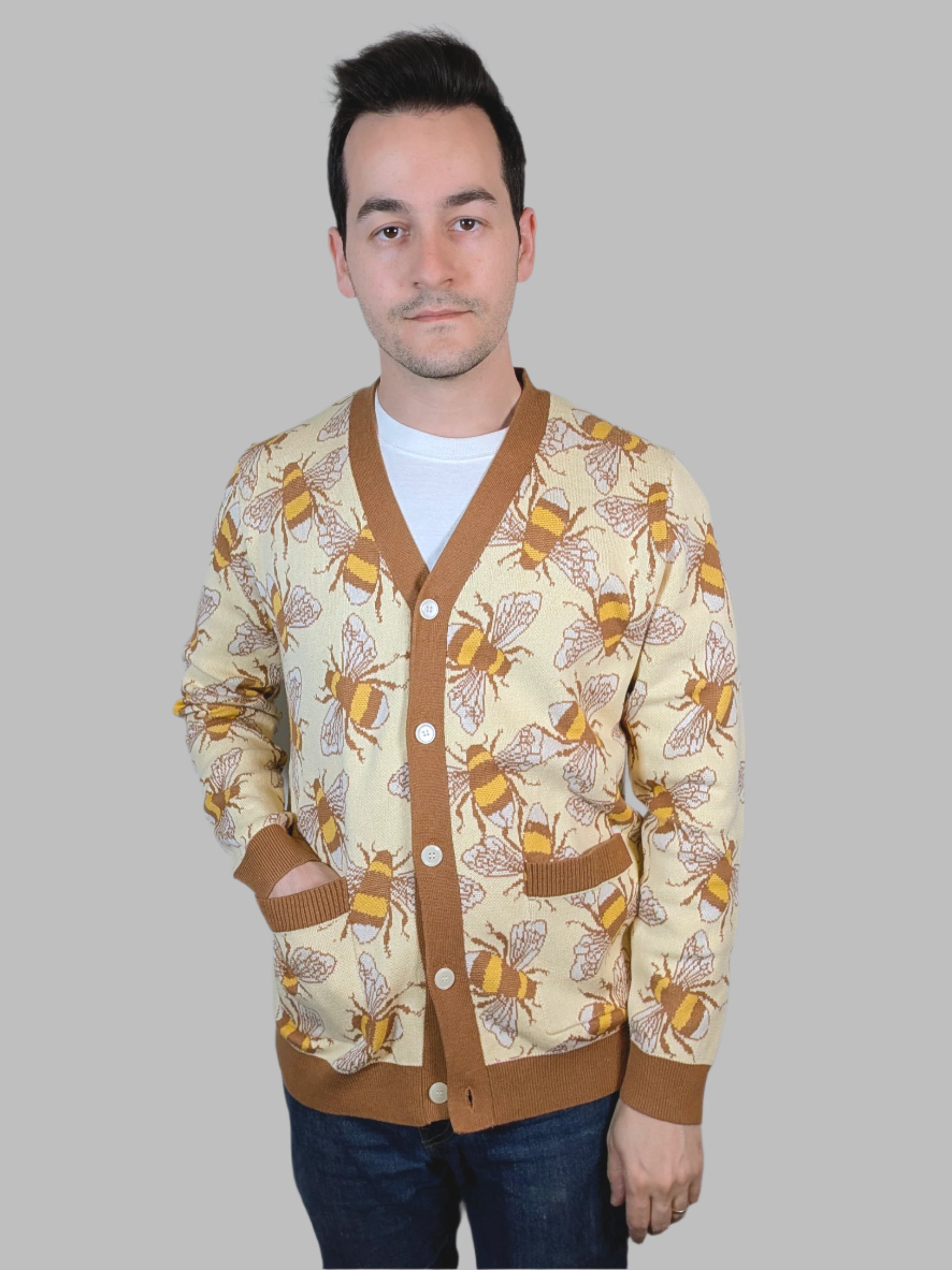 Bumblebee Cardigan - Sleepy Peach