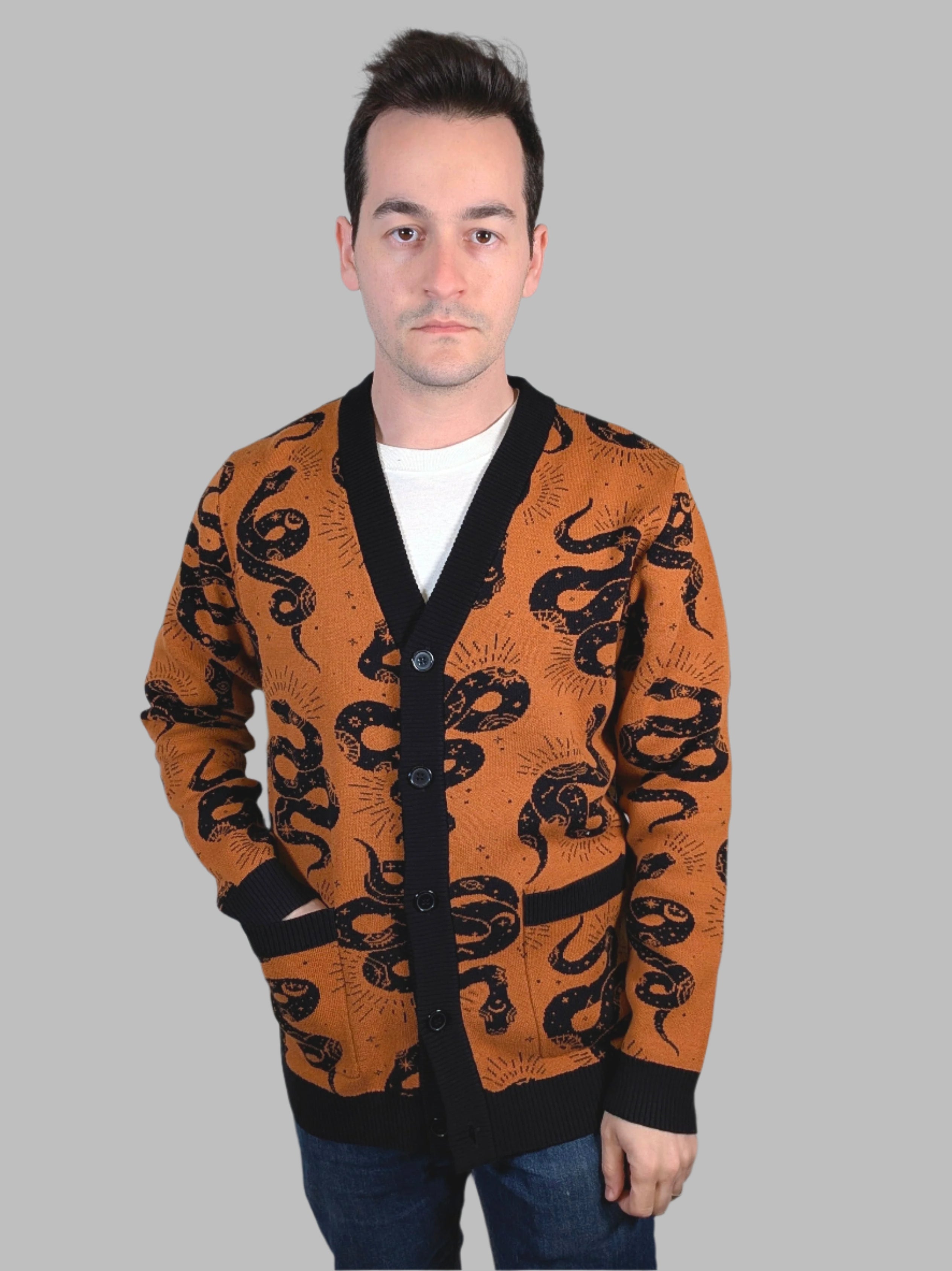 Esoteric Snake Cardigan - Sleepy Peach