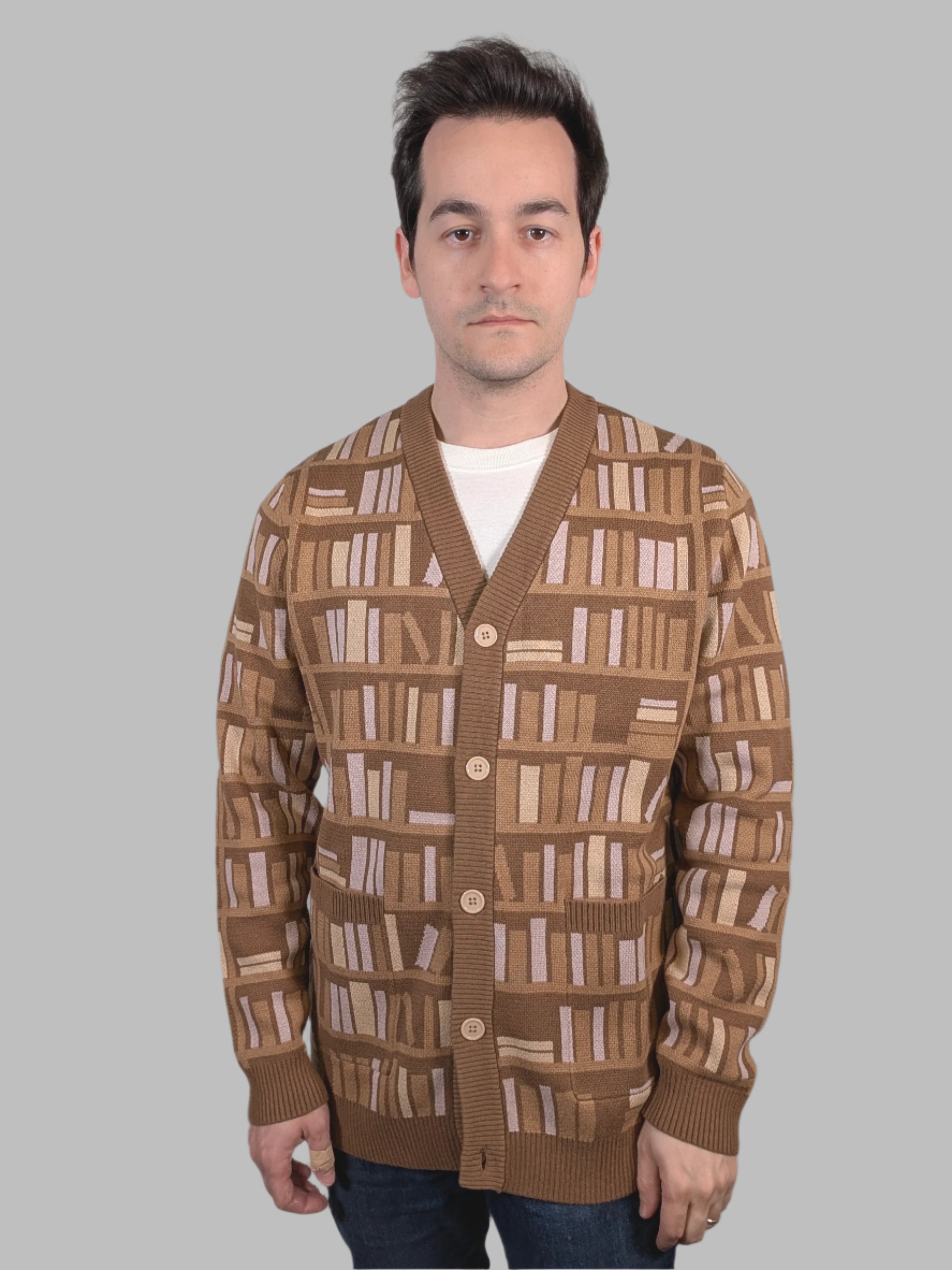 Librarian Cardigan - Sleepy Peach