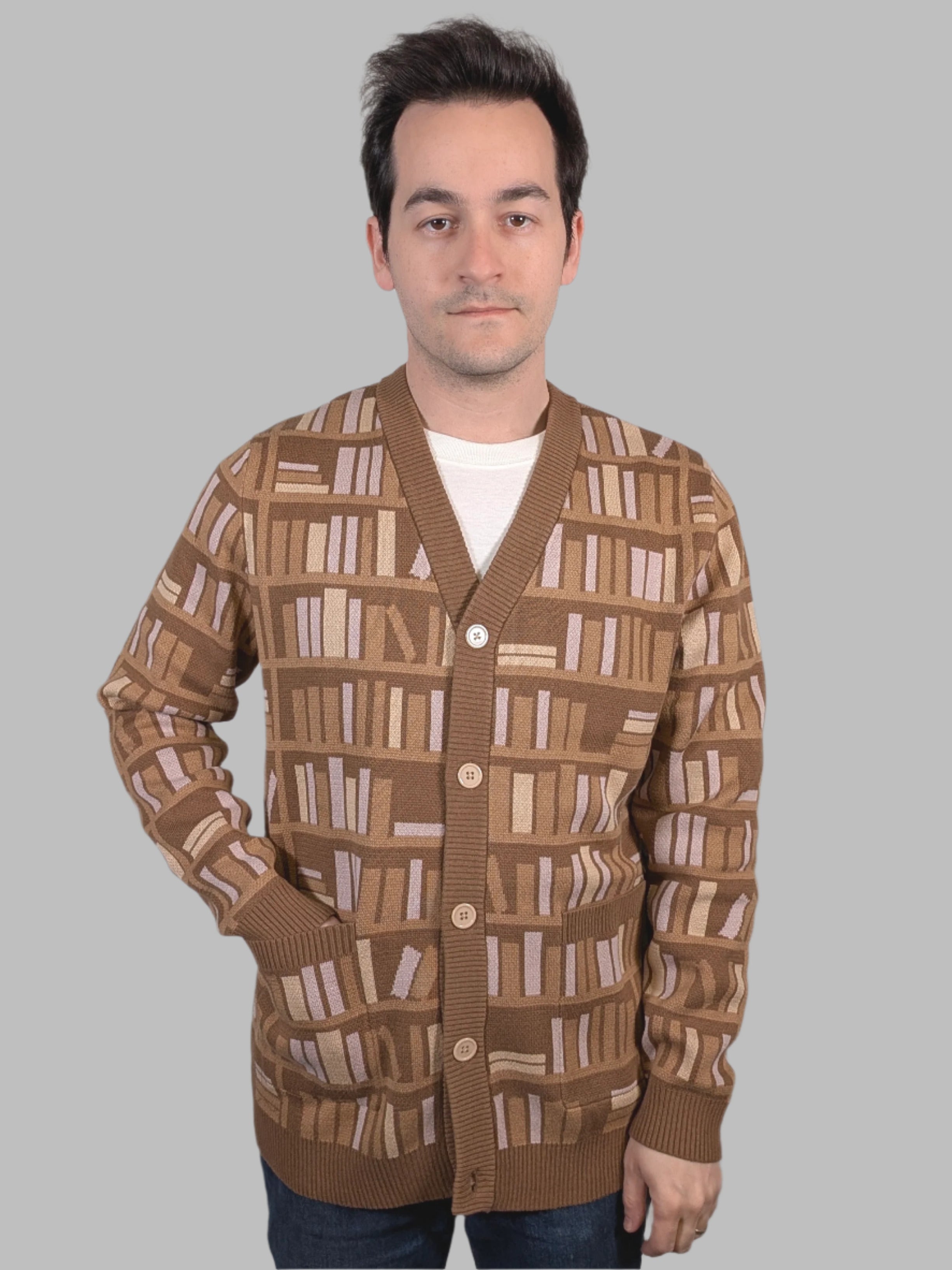 Librarian Cardigan - Sleepy Peach