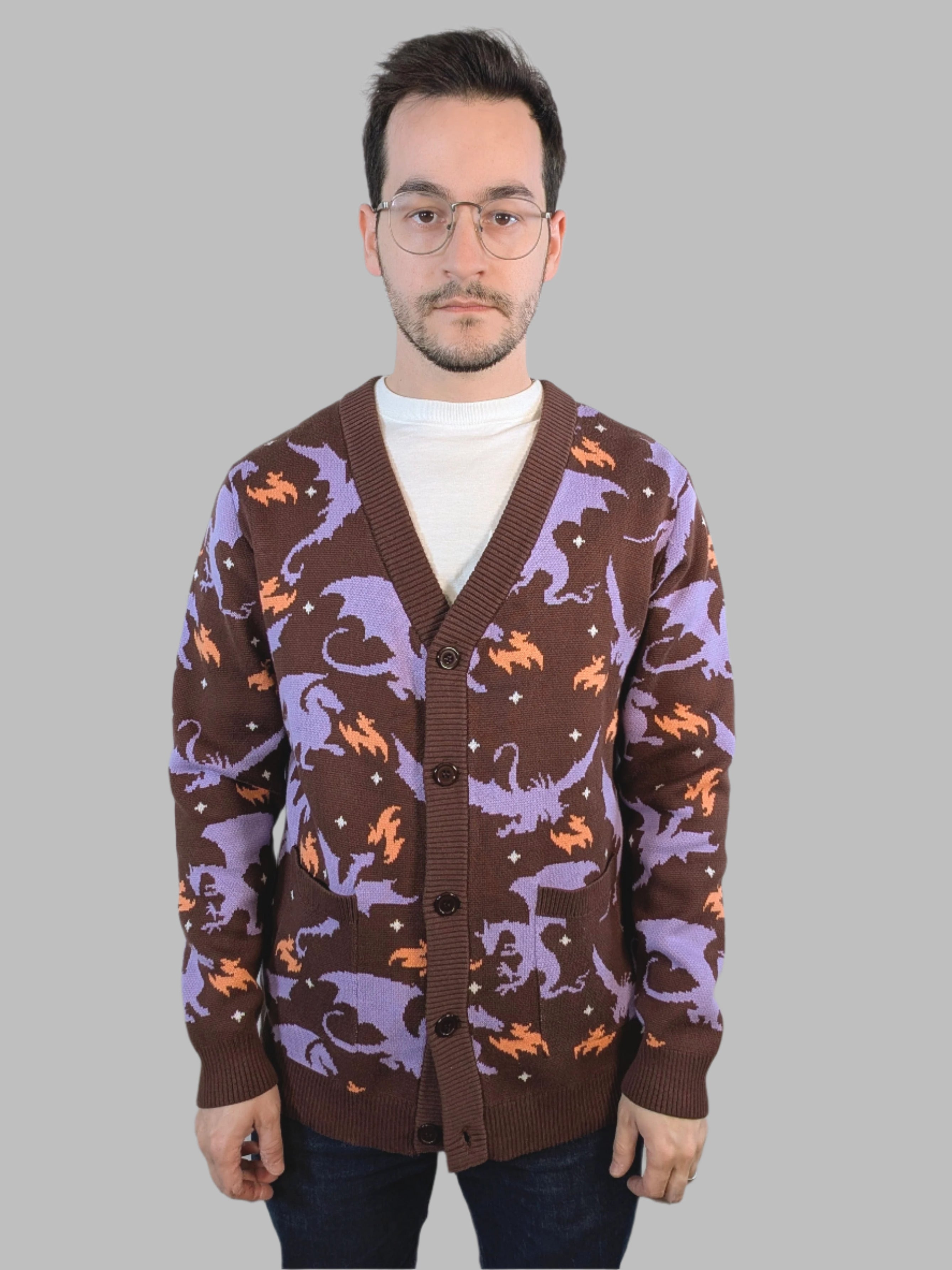 Night Scorcher Dragon Cardigan - Sleepy Peach