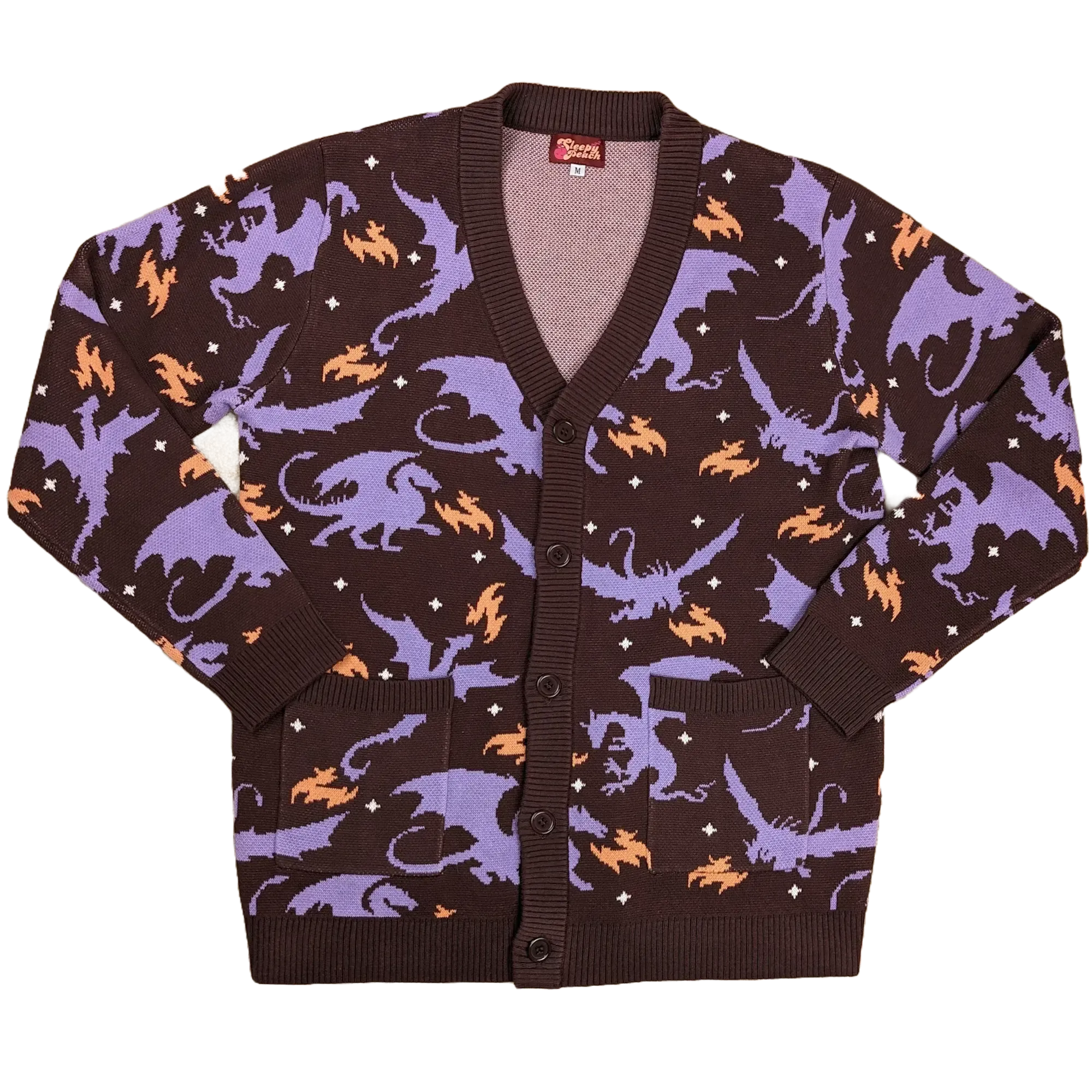Night Scorcher Dragon Cardigan - Sleepy Peach