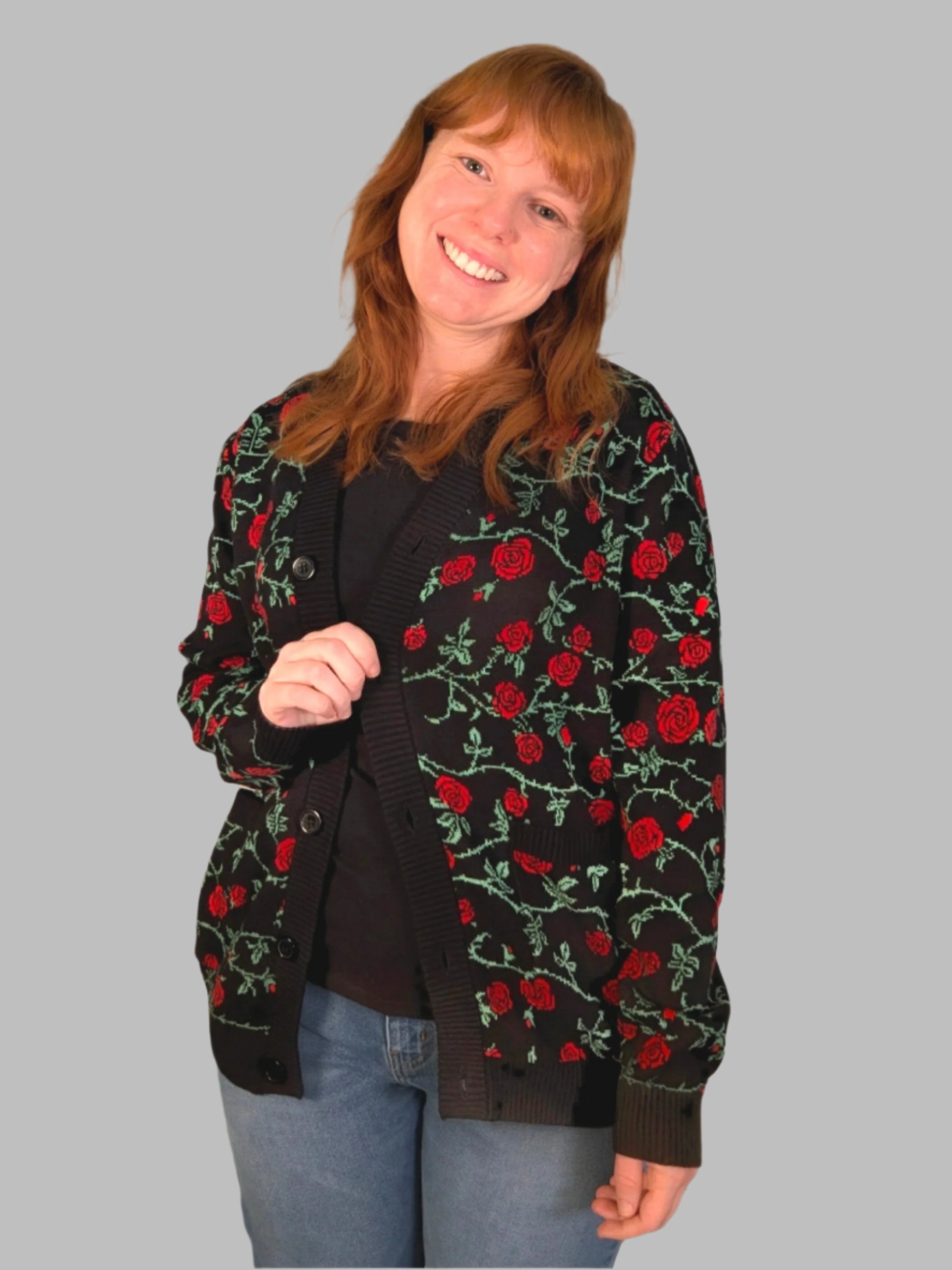 Rose & Thorn Cardigan - Sleepy Peach
