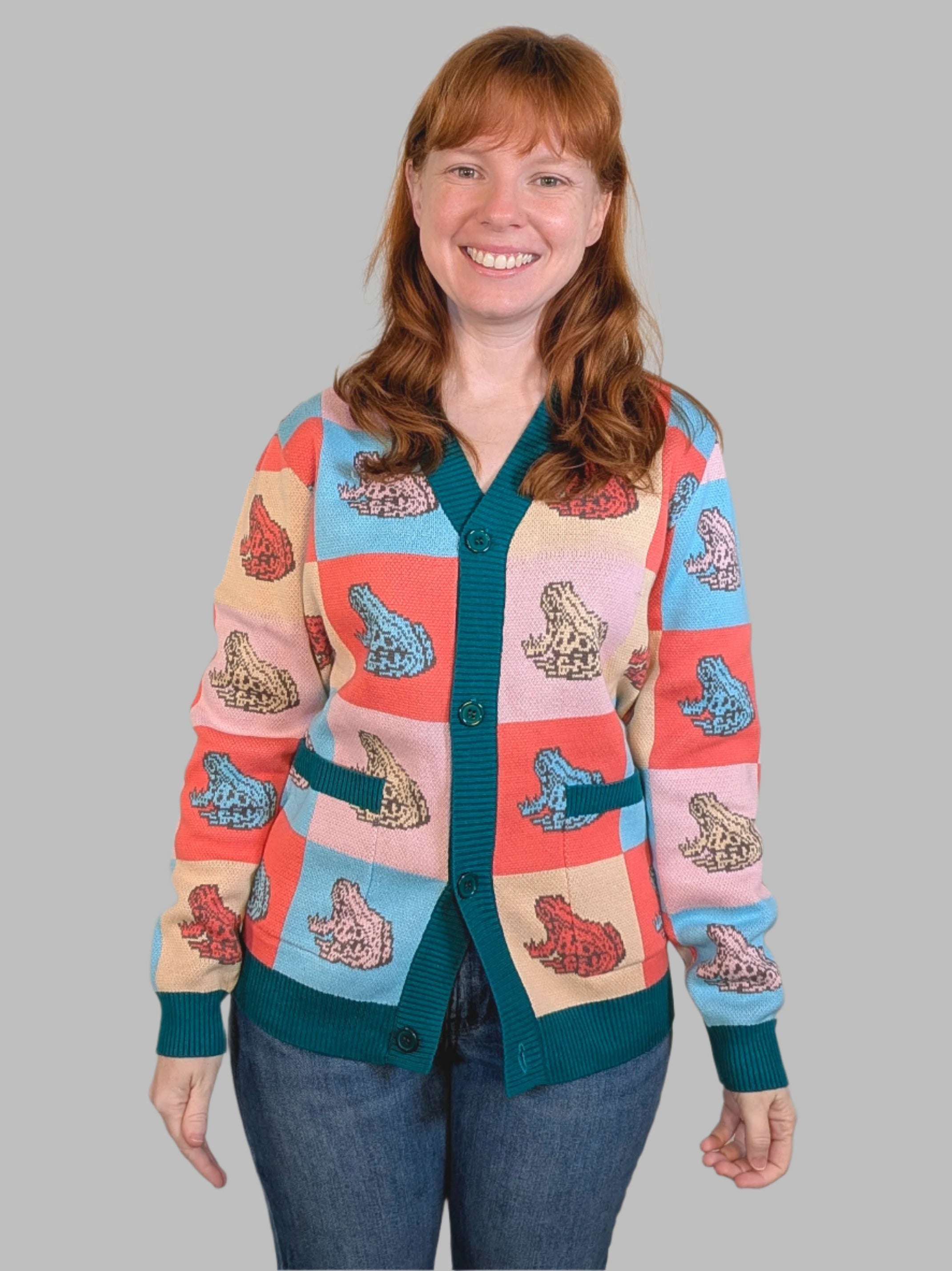 Royal Frog Cardigan - Sleepy Peach