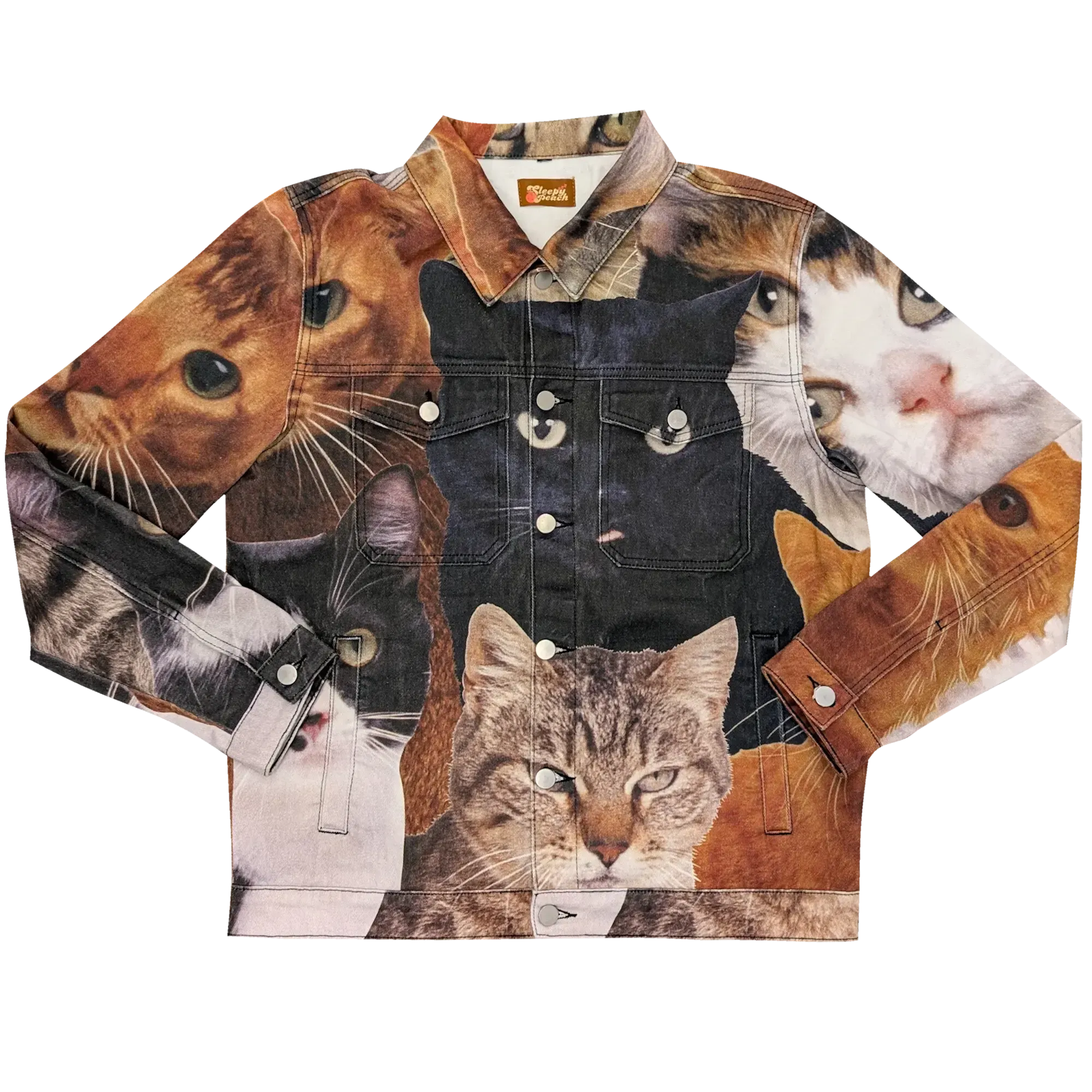 Cat Wrangler Denim Jacket - Sleepy Peach