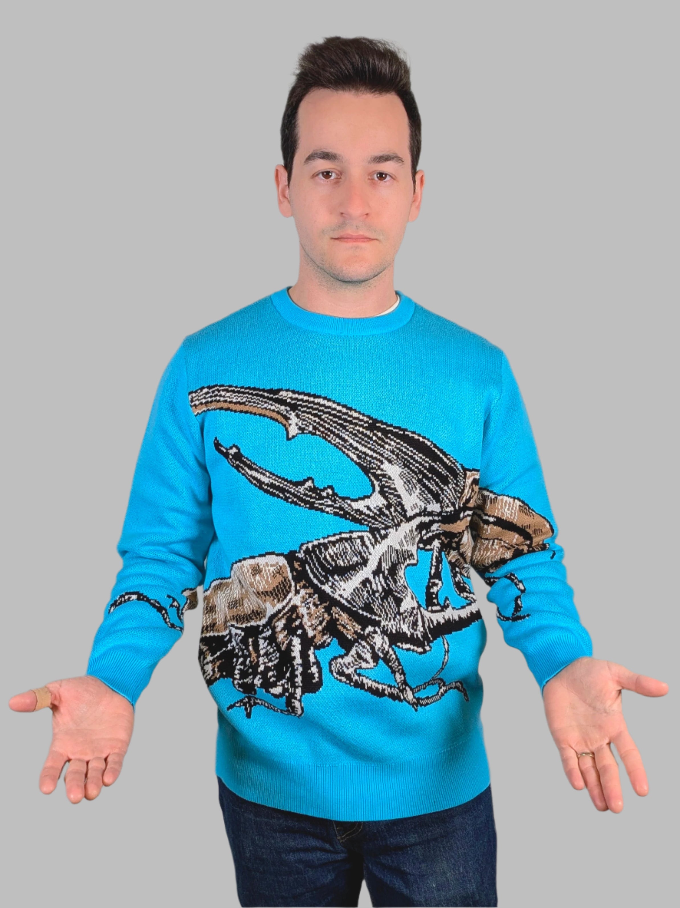 Meet the Beetles Sweater - Sleepy Peach