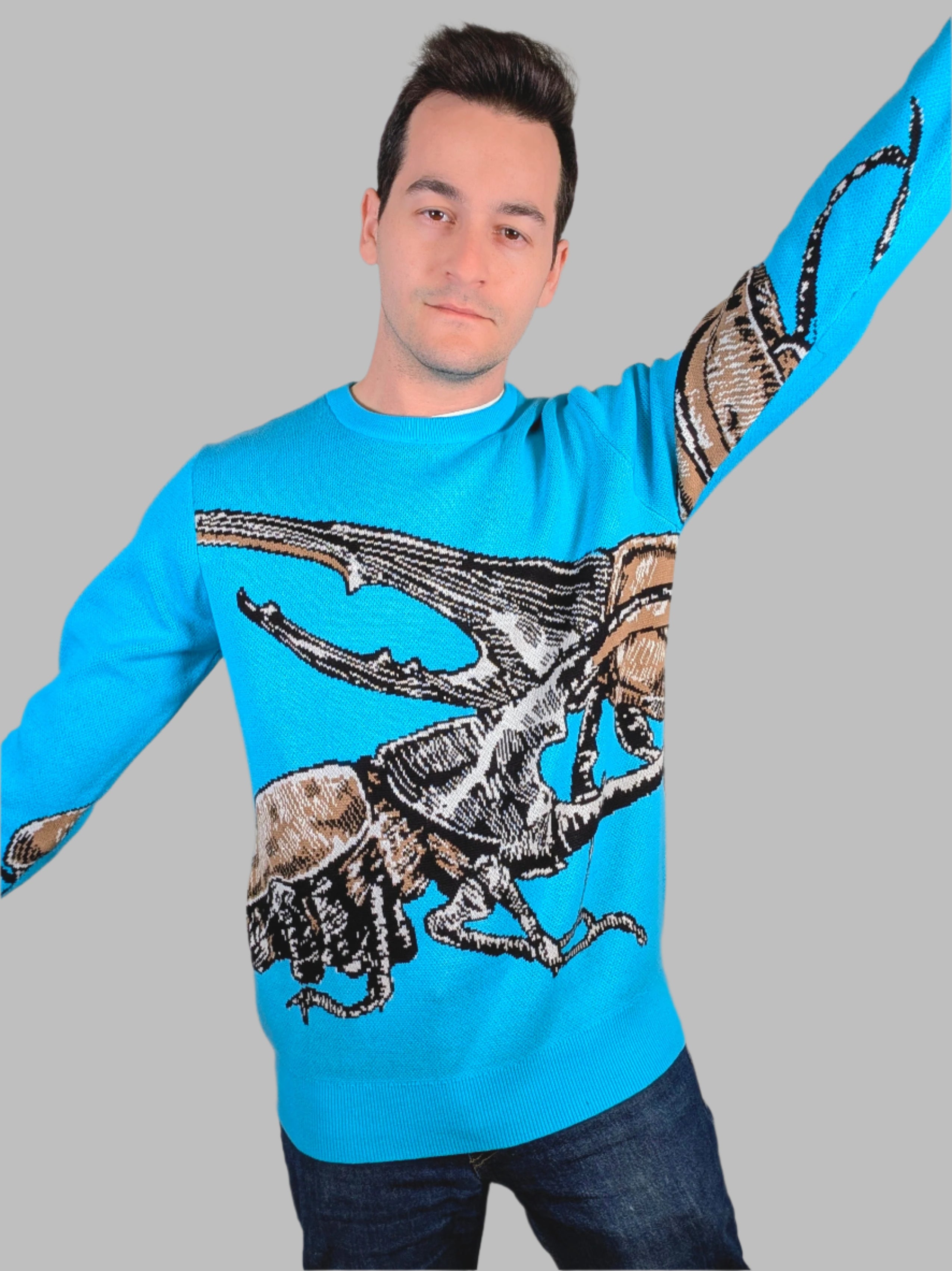 Meet the Beetles Sweater - Sleepy Peach