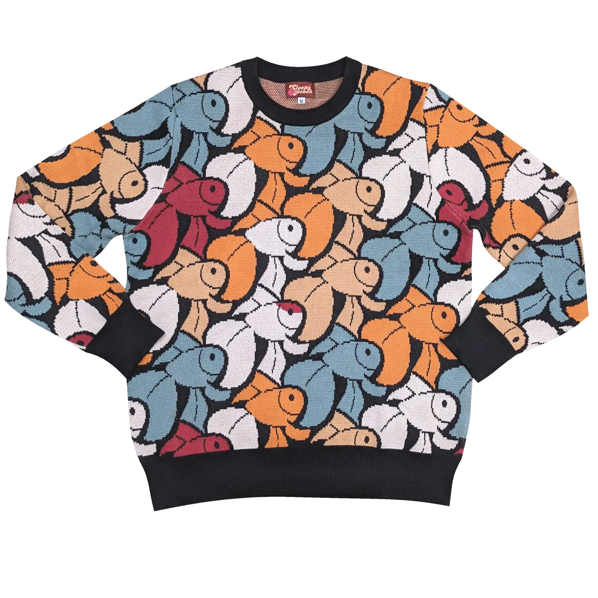 Muted Goldfish Sweater - Sleepy Peach