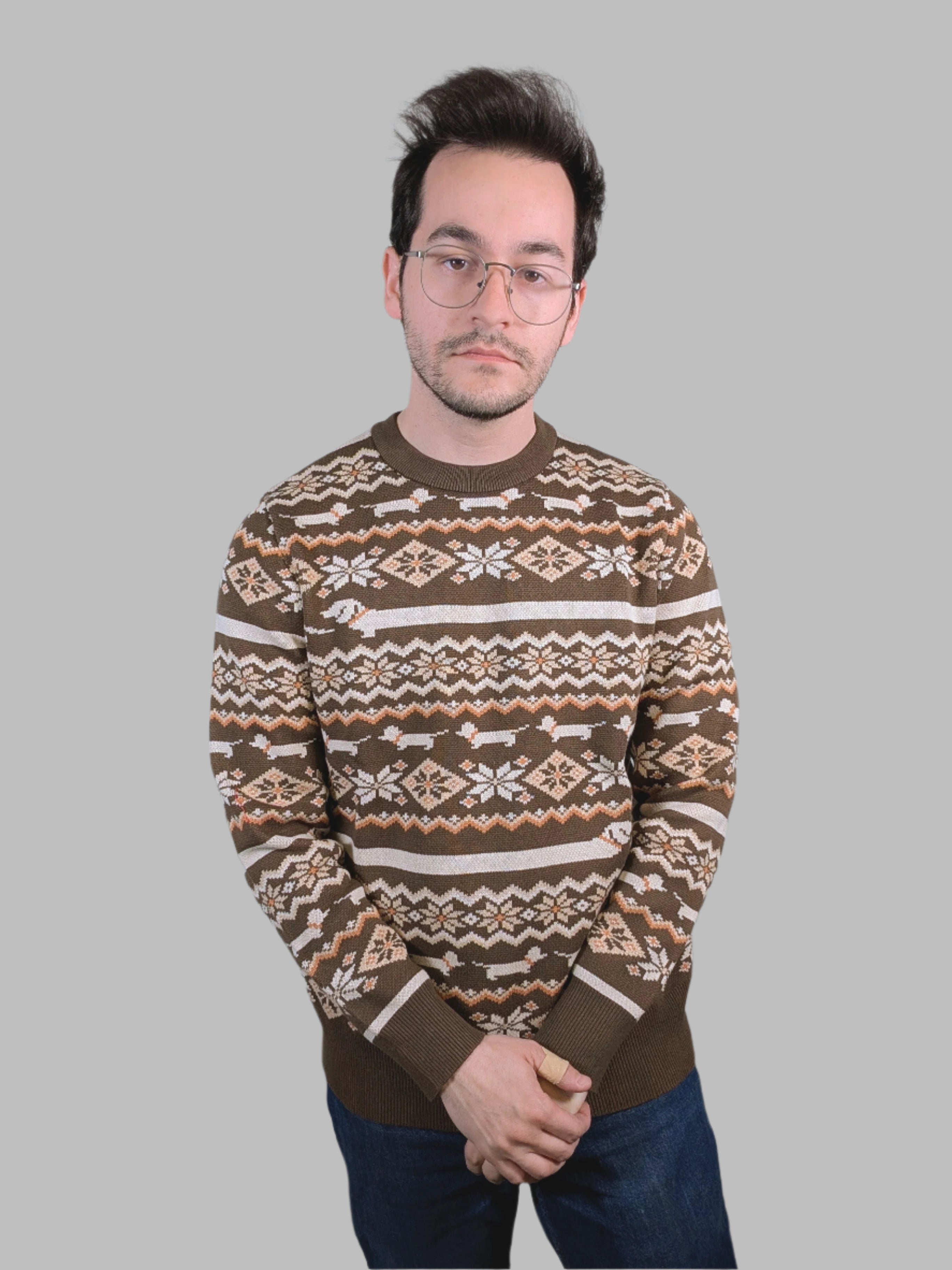 Really Long Dachshund Sweater - Sleepy Peach