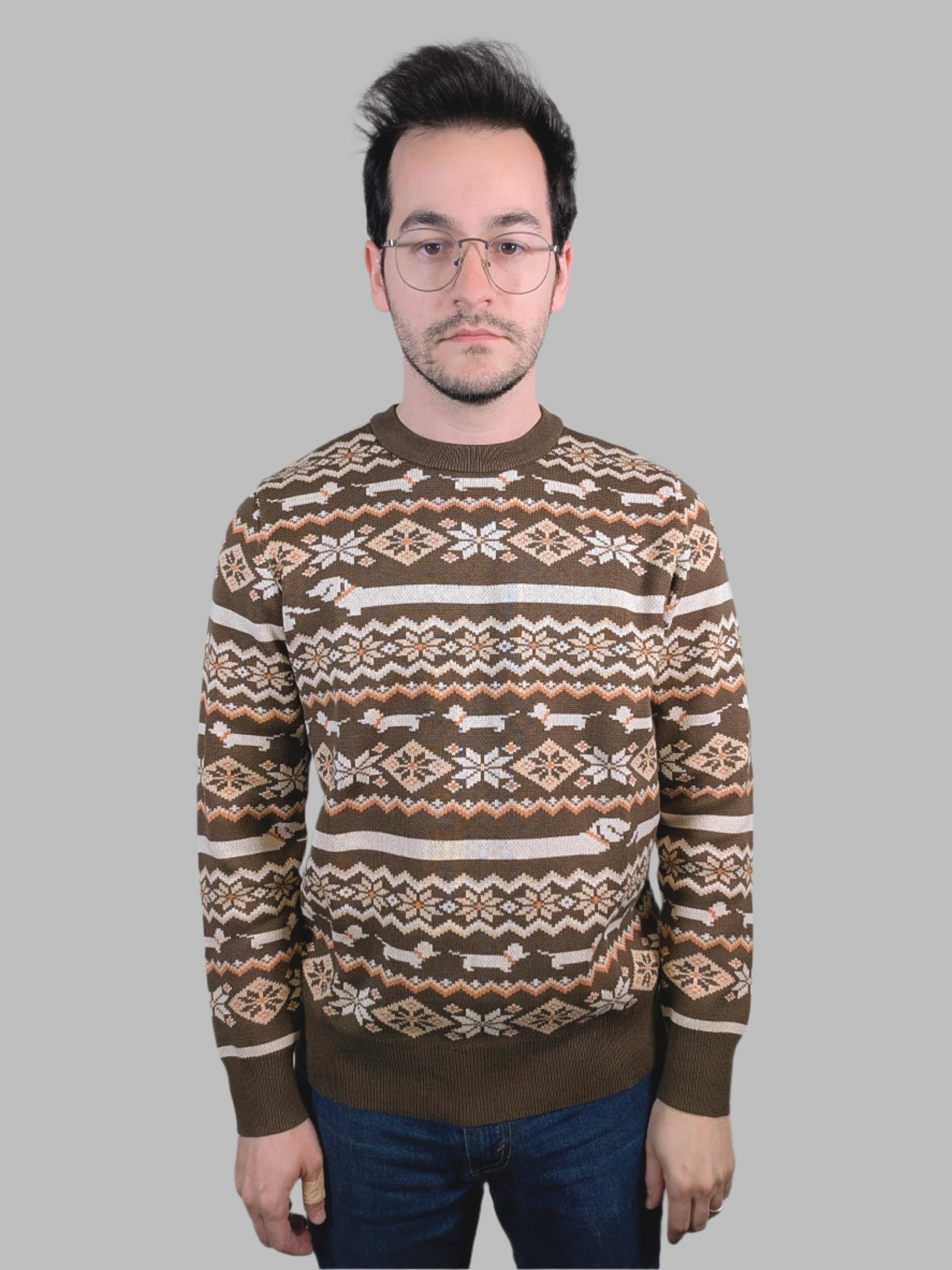 Really Long Dachshund Sweater - Sleepy Peach