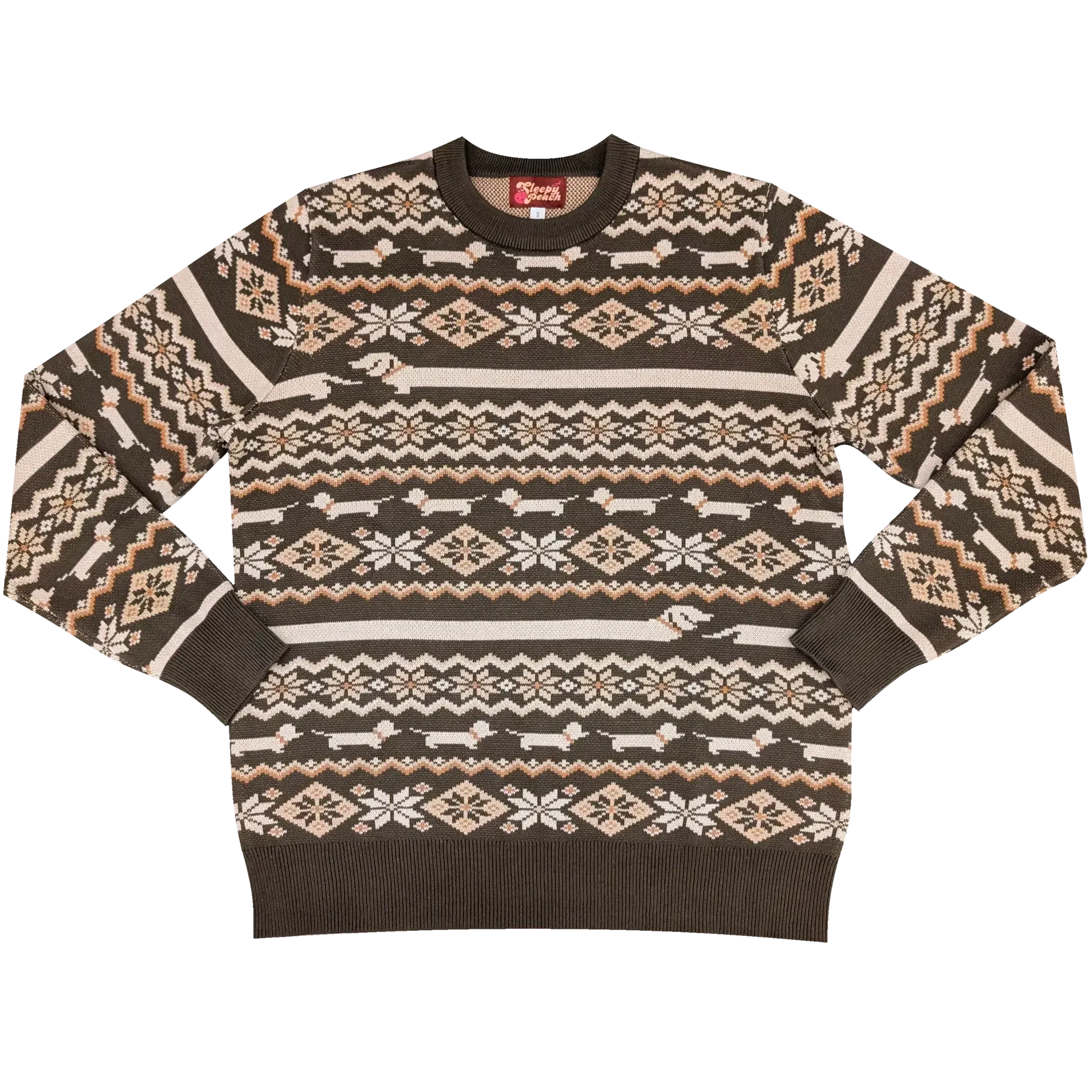 Really Long Dachshund Sweater - Sleepy Peach