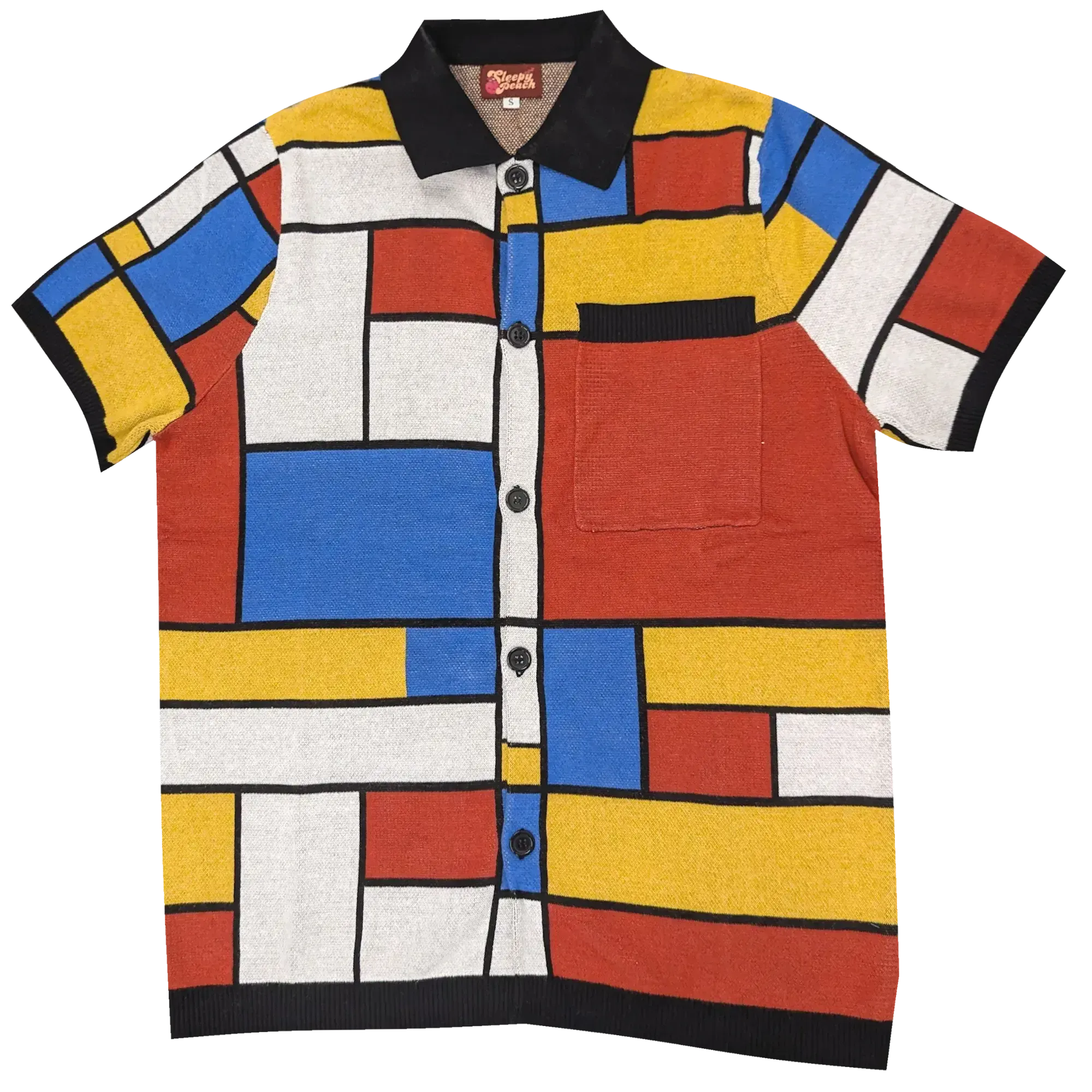 De Stijl Button Up - Sleepy Peach