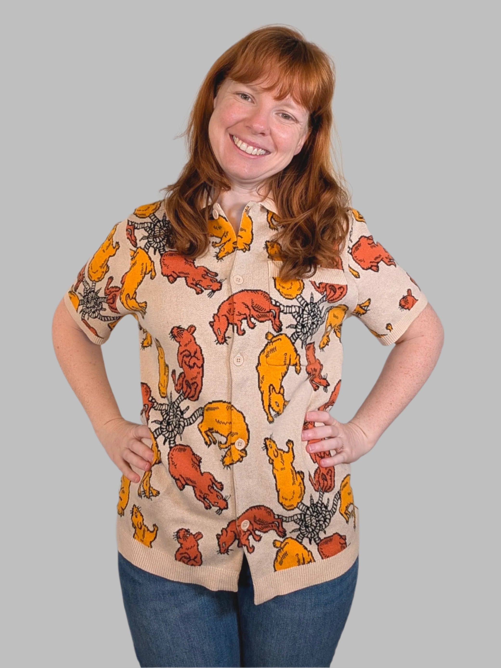 Hot Rat King Summer Button Up - Sleepy Peach