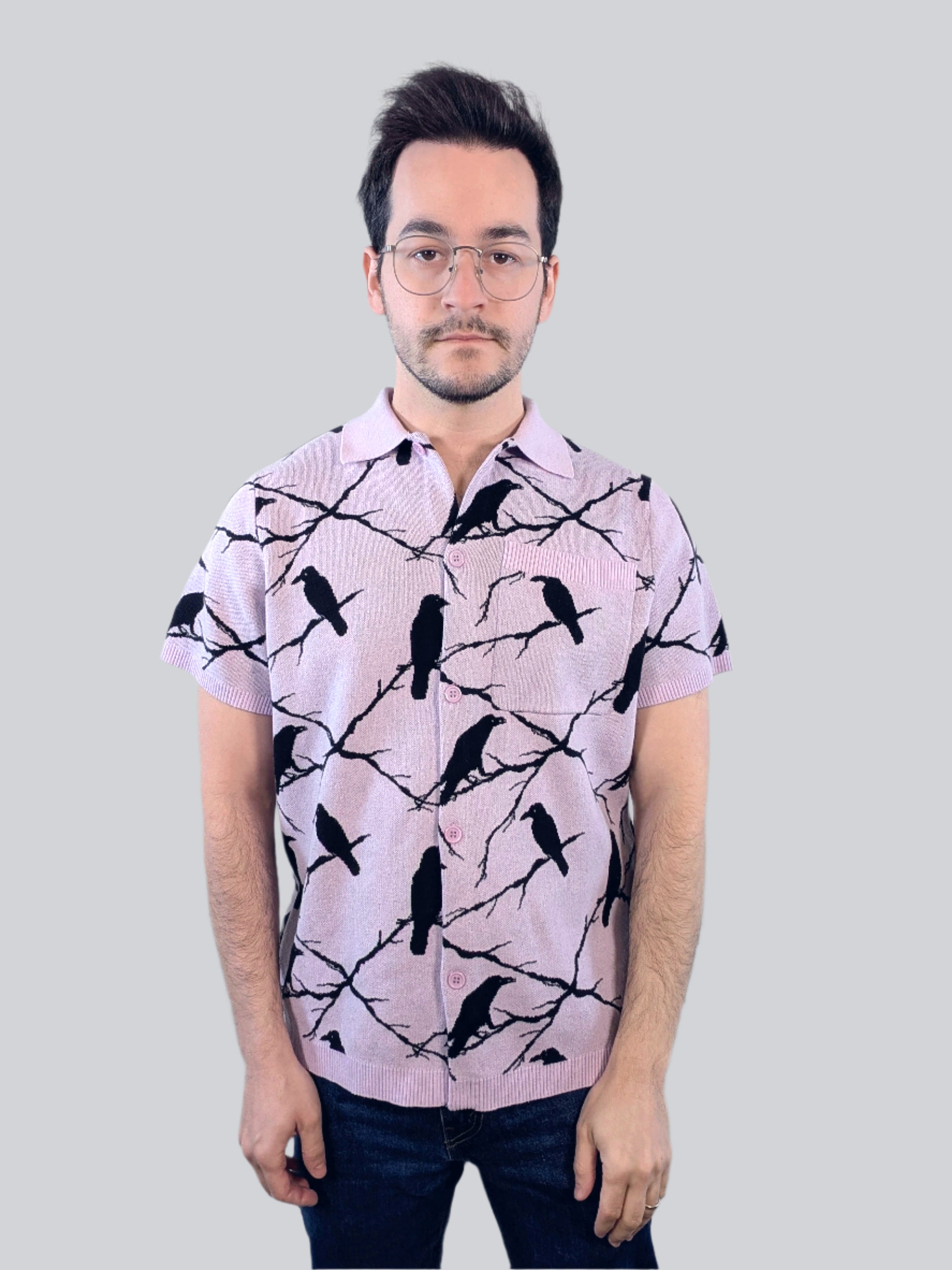Big Crow Button Up - Sleepy Peach