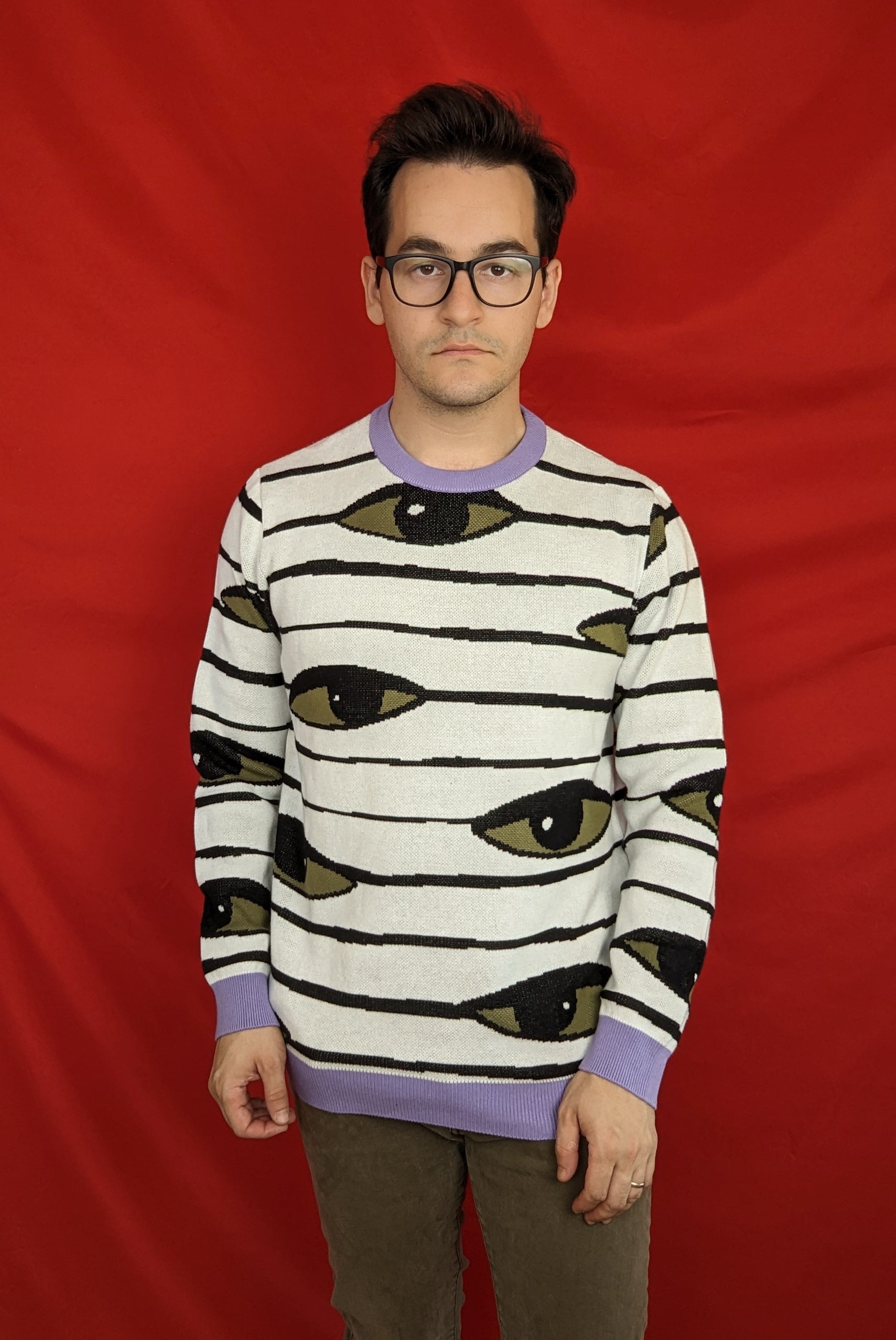 Eyes Wide Open Sweater - Sleepy Peach