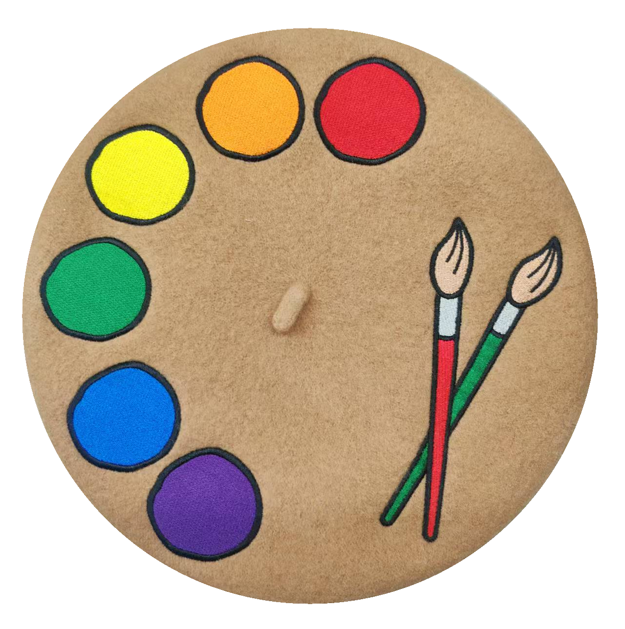 Art Palette Beret - Sleepy Peach