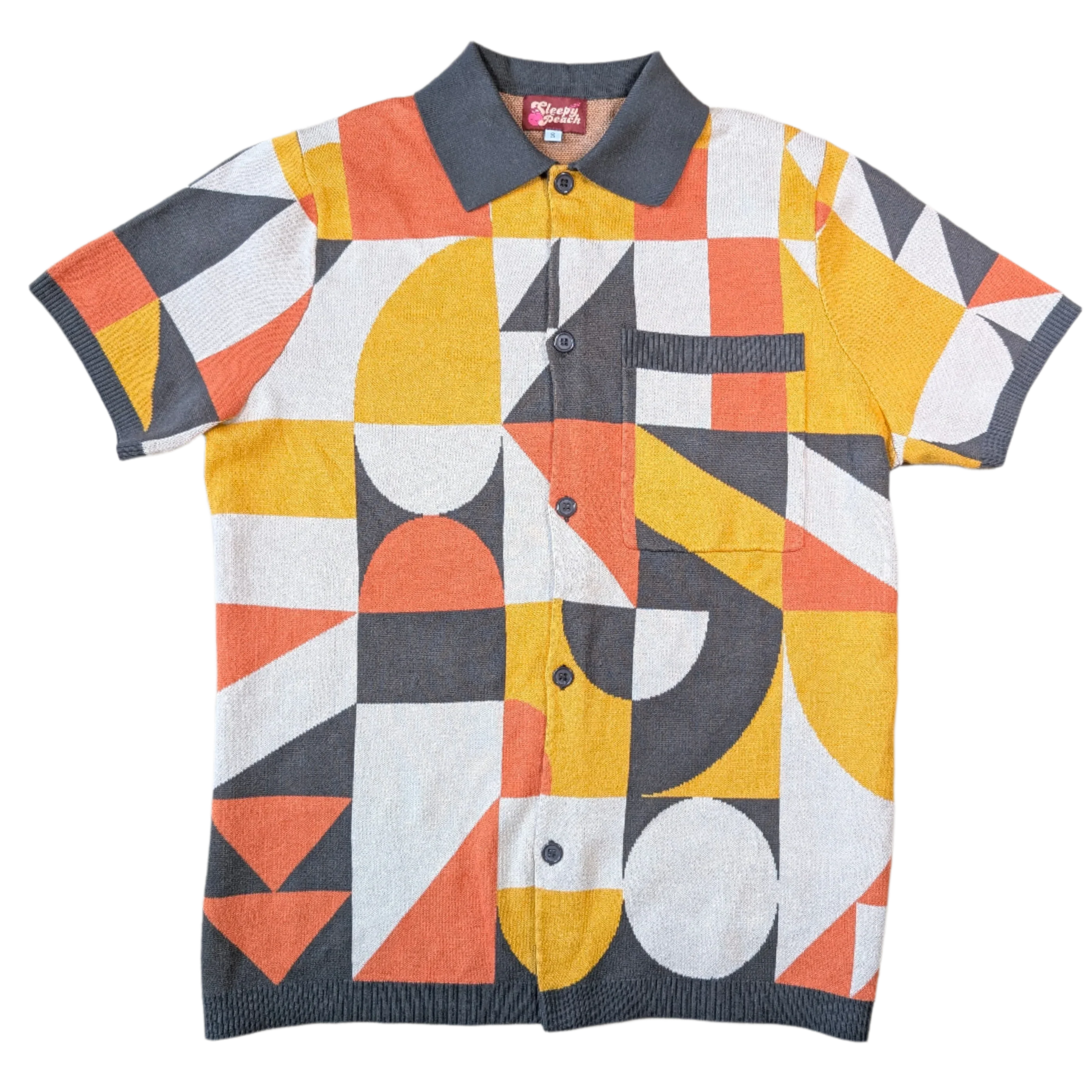 Bauhaus Button Up - Sleepy Peach