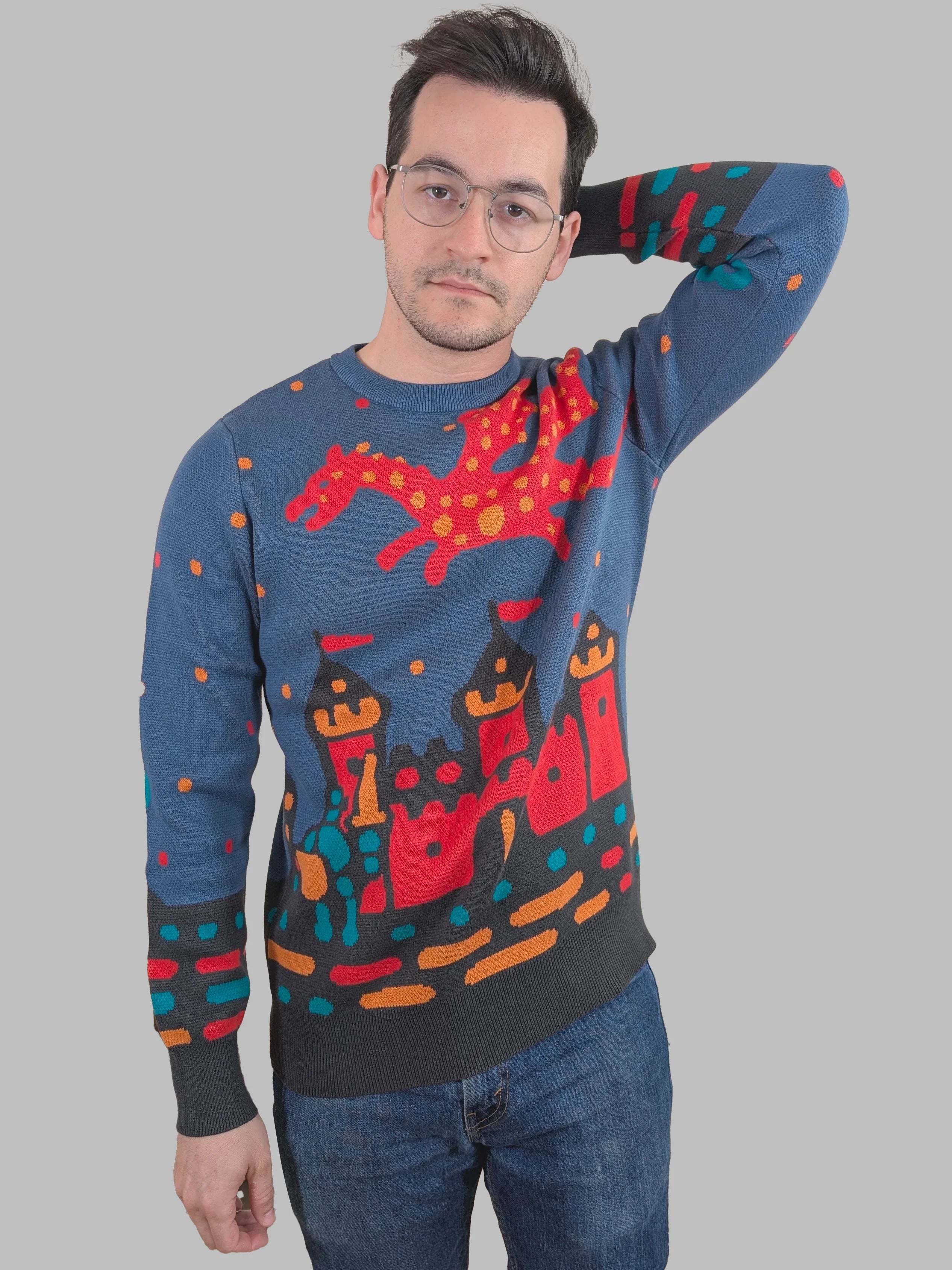 Medieval Fantasy Sweater - Sleepy Peach