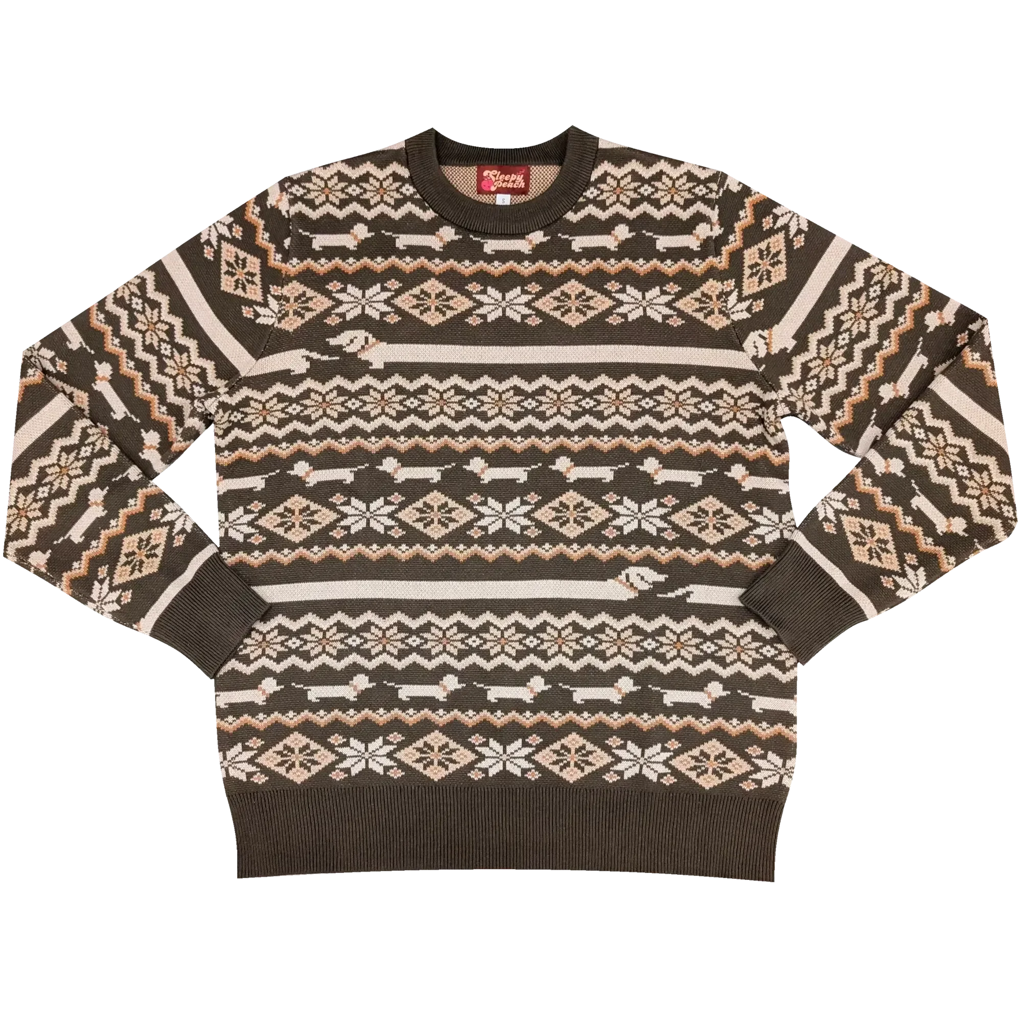 Really Long Dachshund Sweater - Sleepy Peach