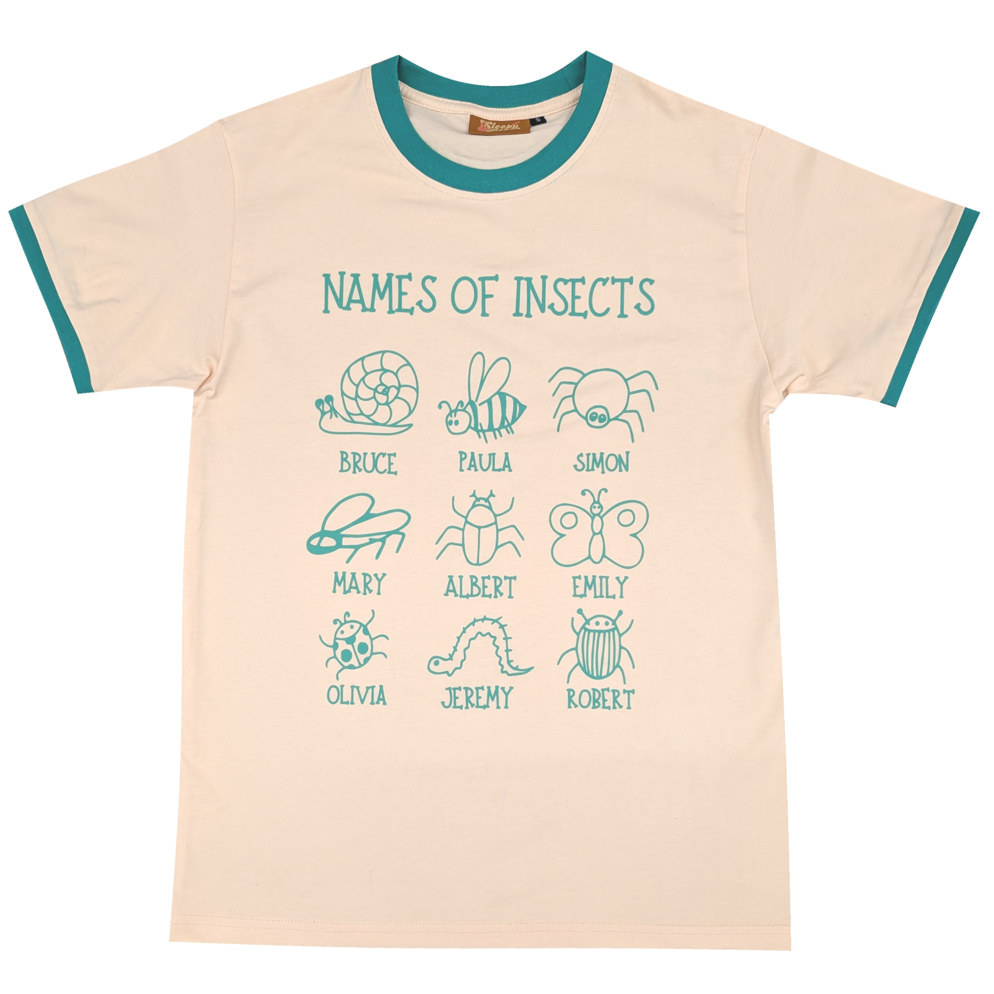 The NAMES OF INSECTS Shirt - Sleepy Peach