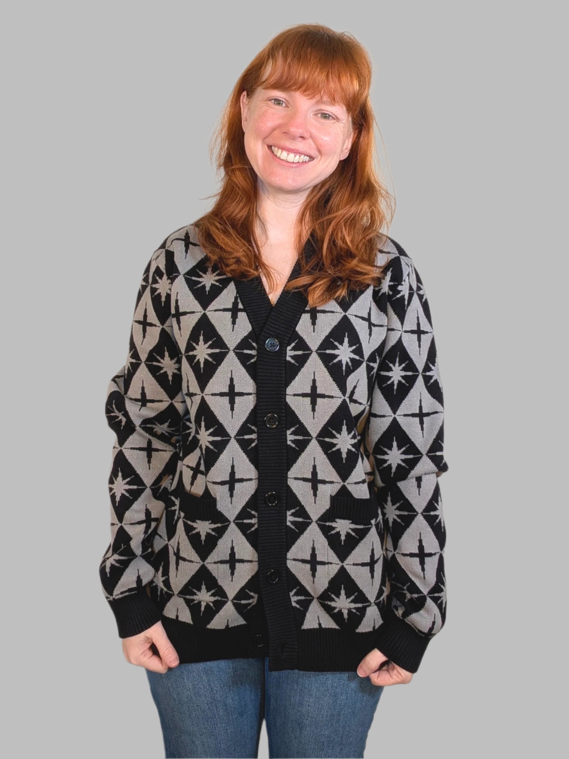 Atomic Noir Cardigan - Sleepy Peach