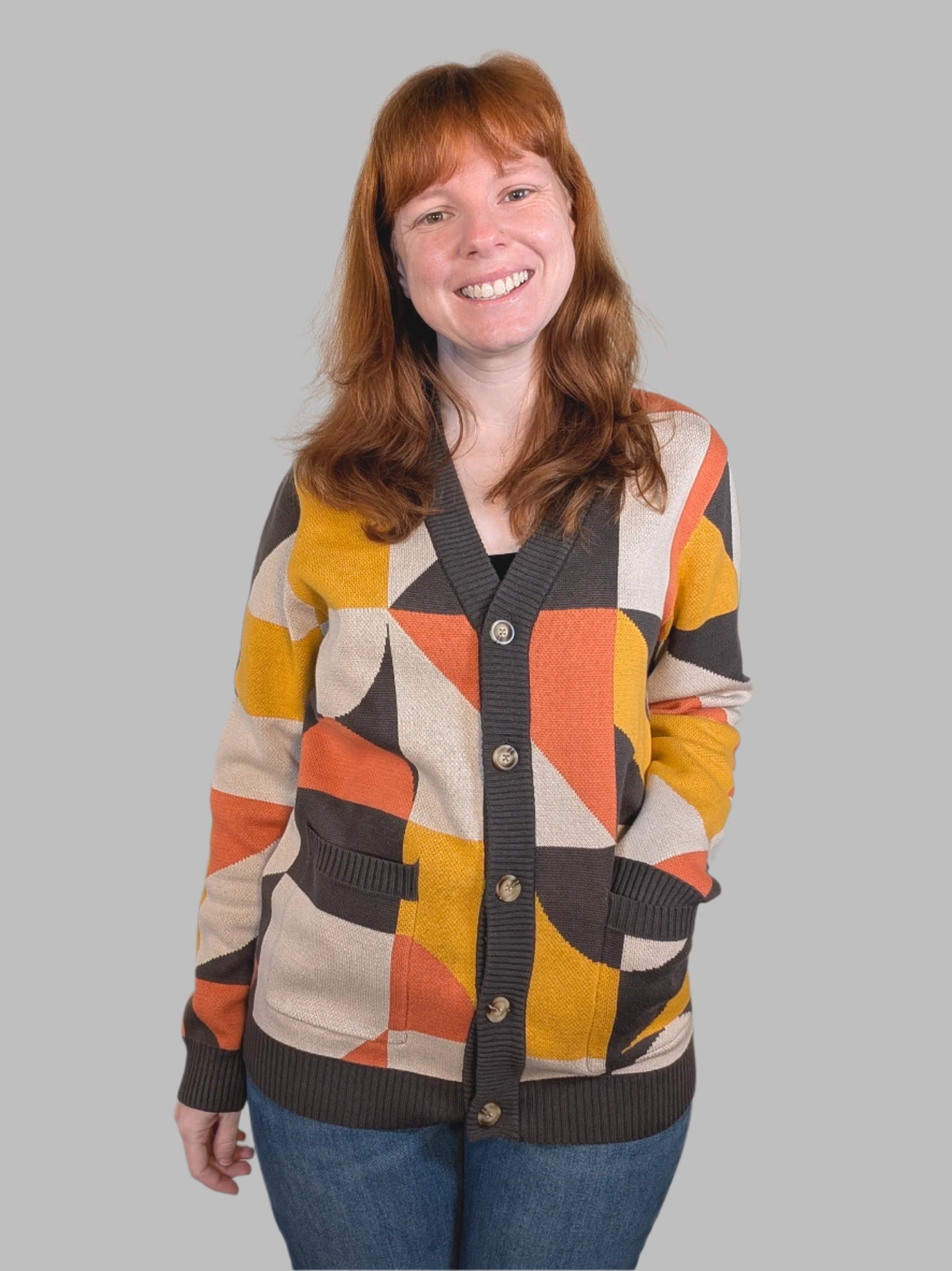 Bauhaus Cardigan - Sleepy Peach