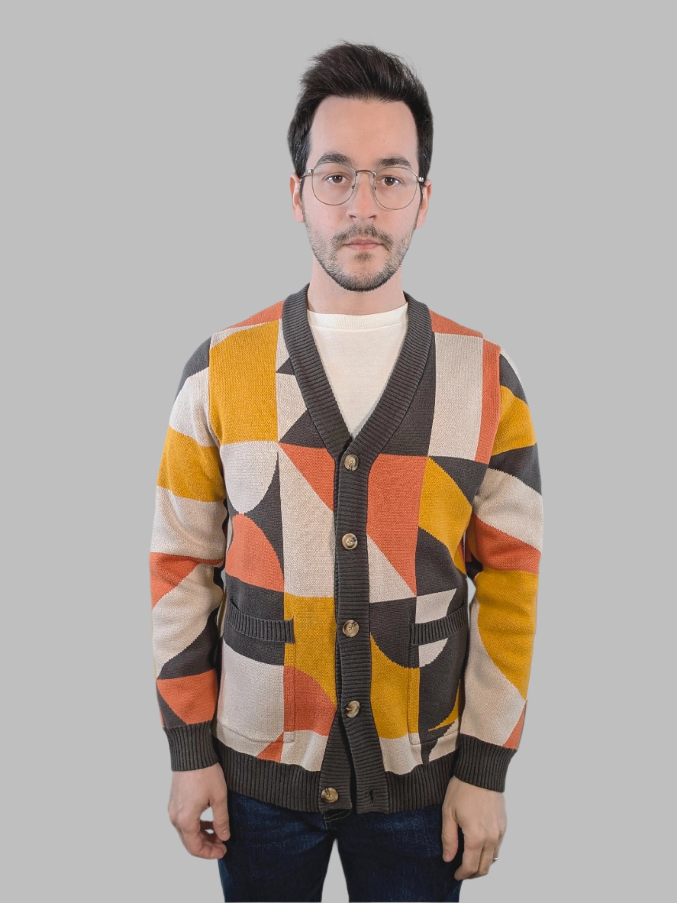 Bauhaus Cardigan - Sleepy Peach