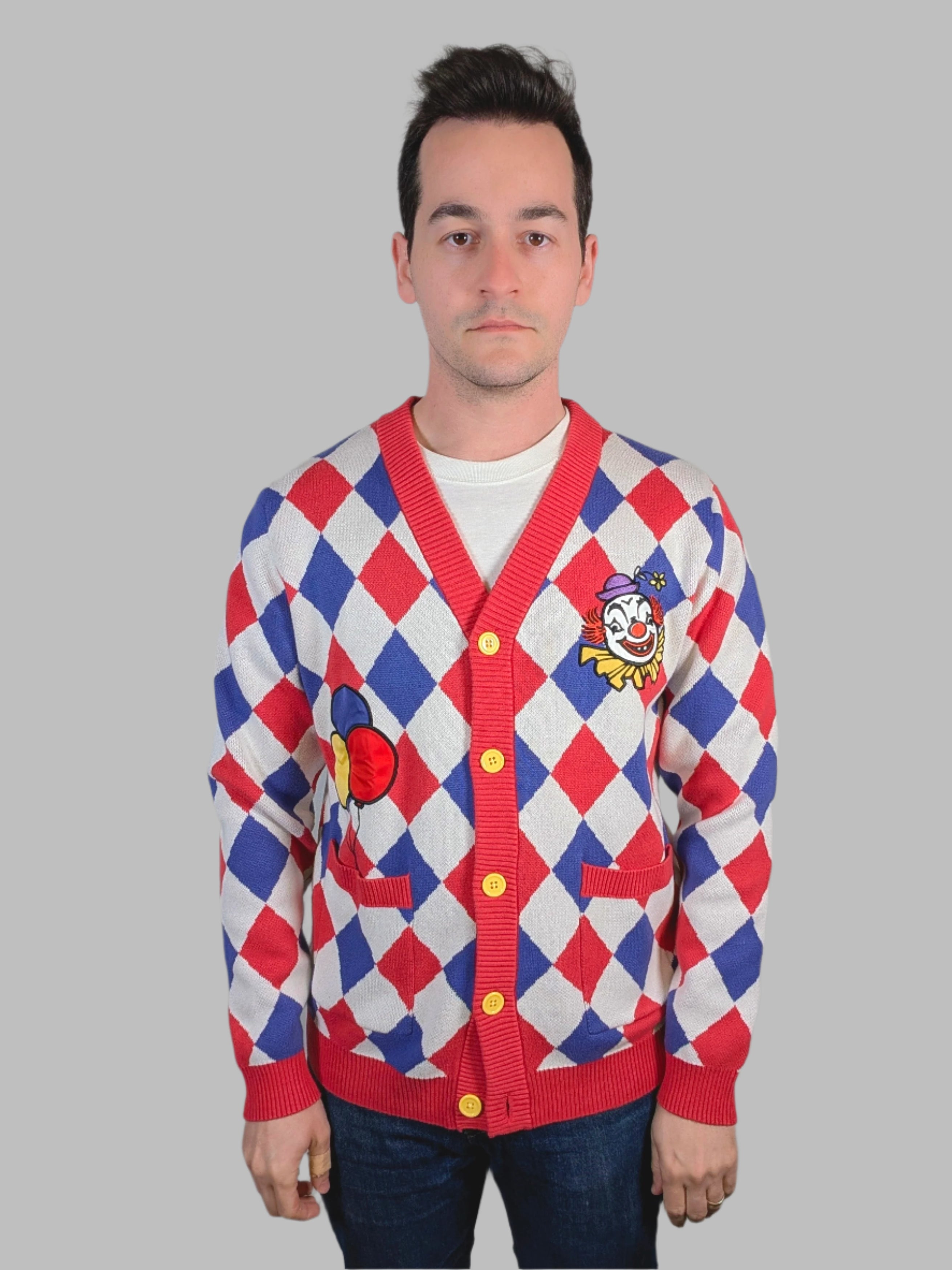 Certified Clown Cardigan - Sleepy Peach