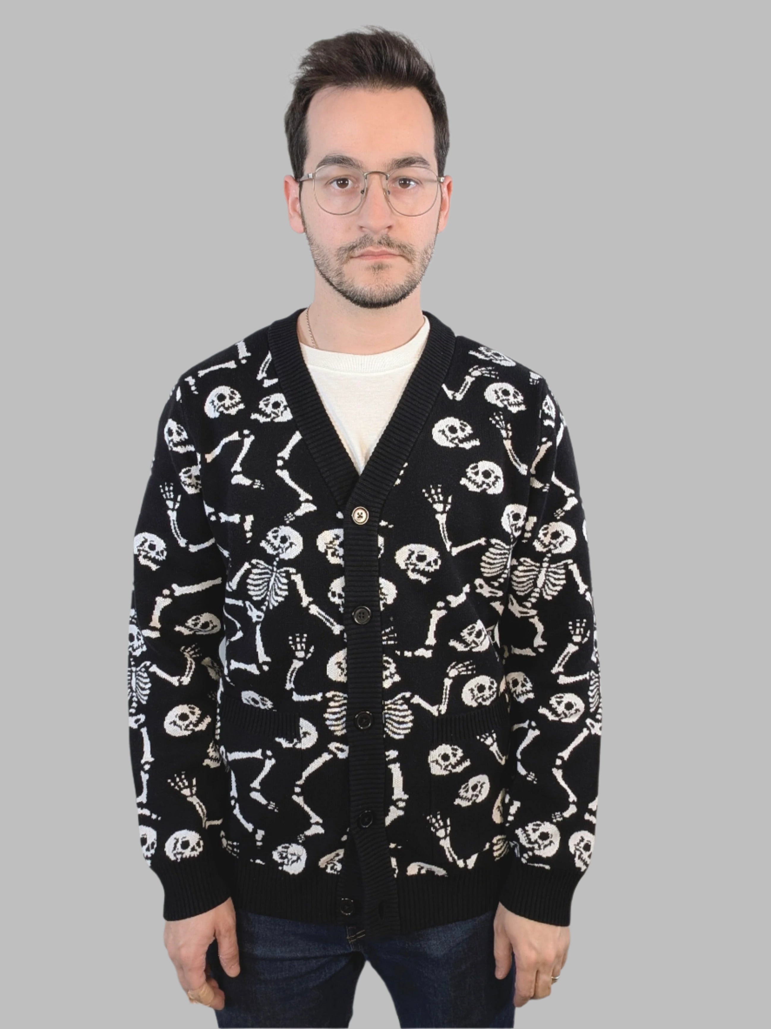 Skeleton Dance Cardigan - Sleepy Peach