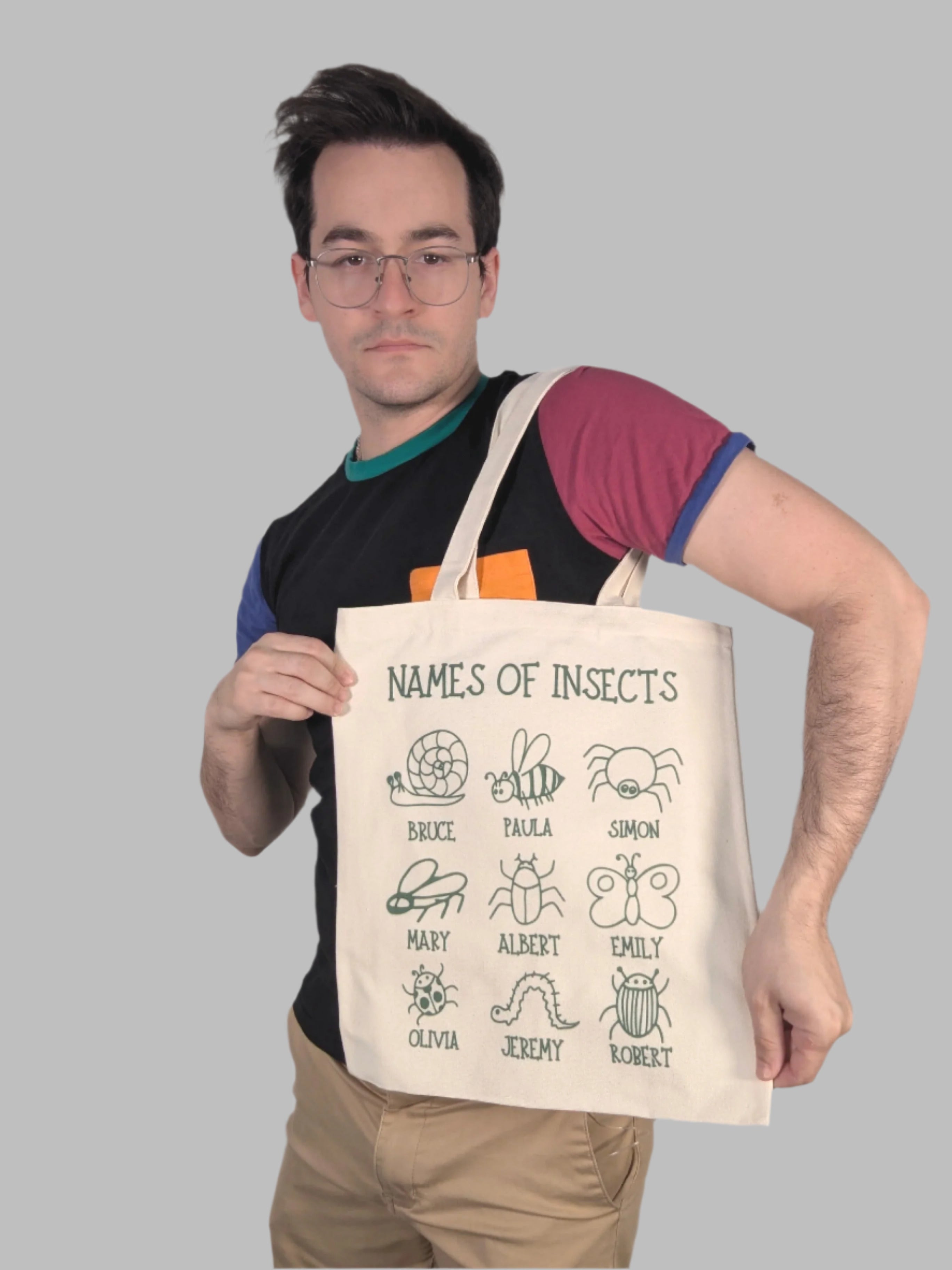 NAMES OF INSECTS Tote Bag - Sleepy Peach