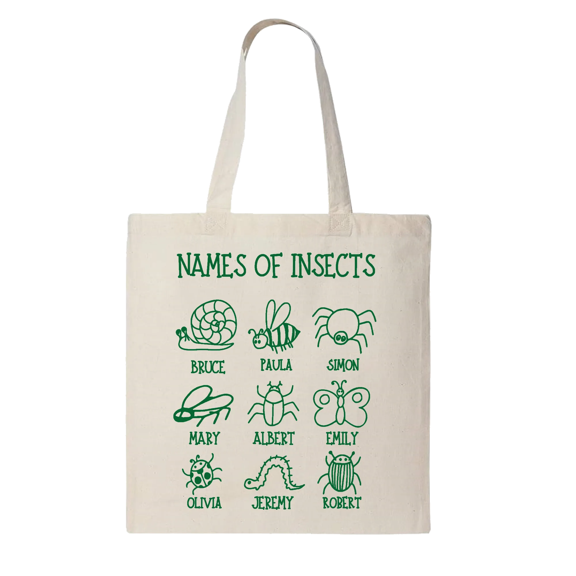 NAMES OF INSECTS Tote Bag - Sleepy Peach