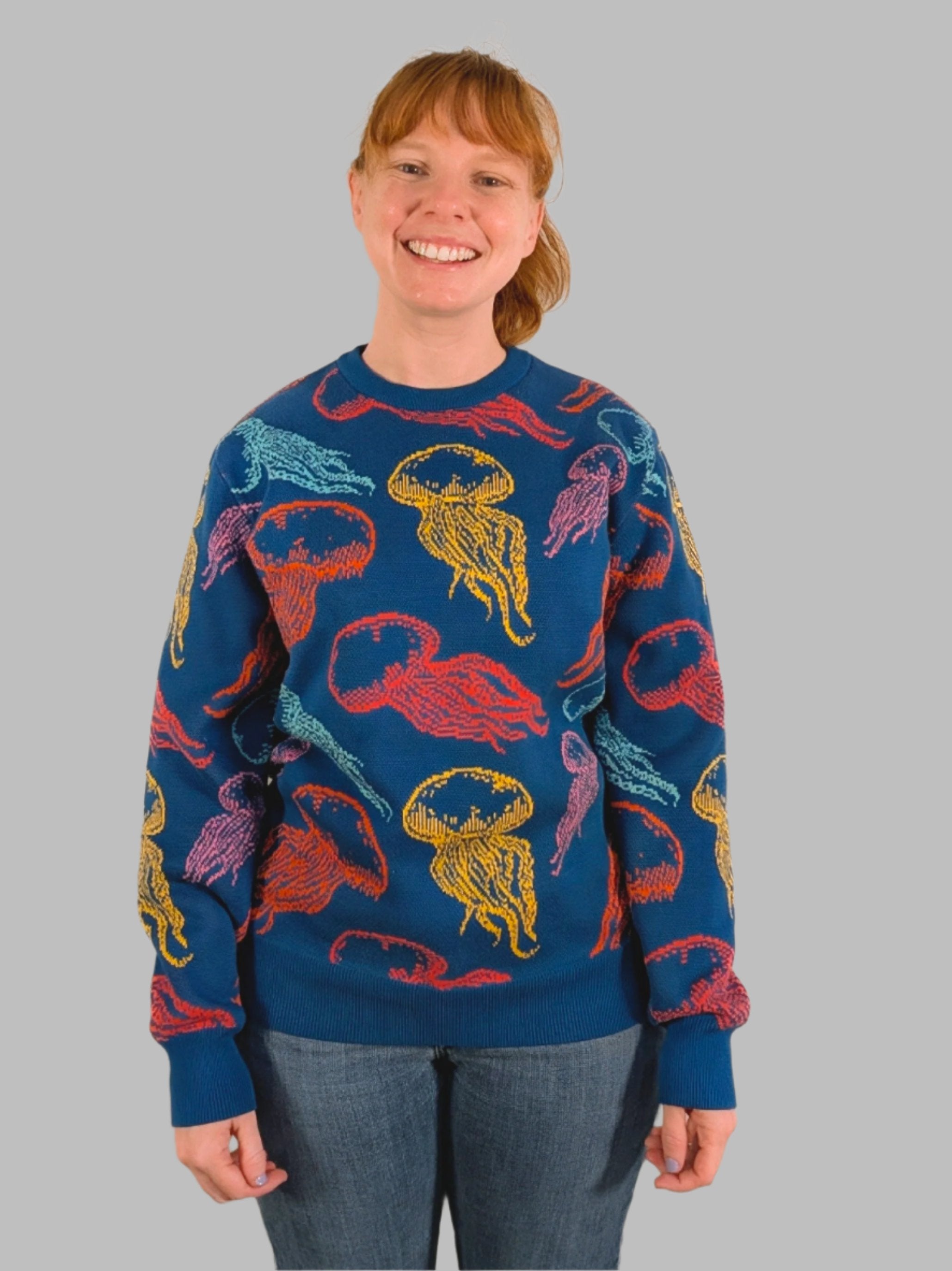 Electric Jellyfish Sweater - Sleepy Peach