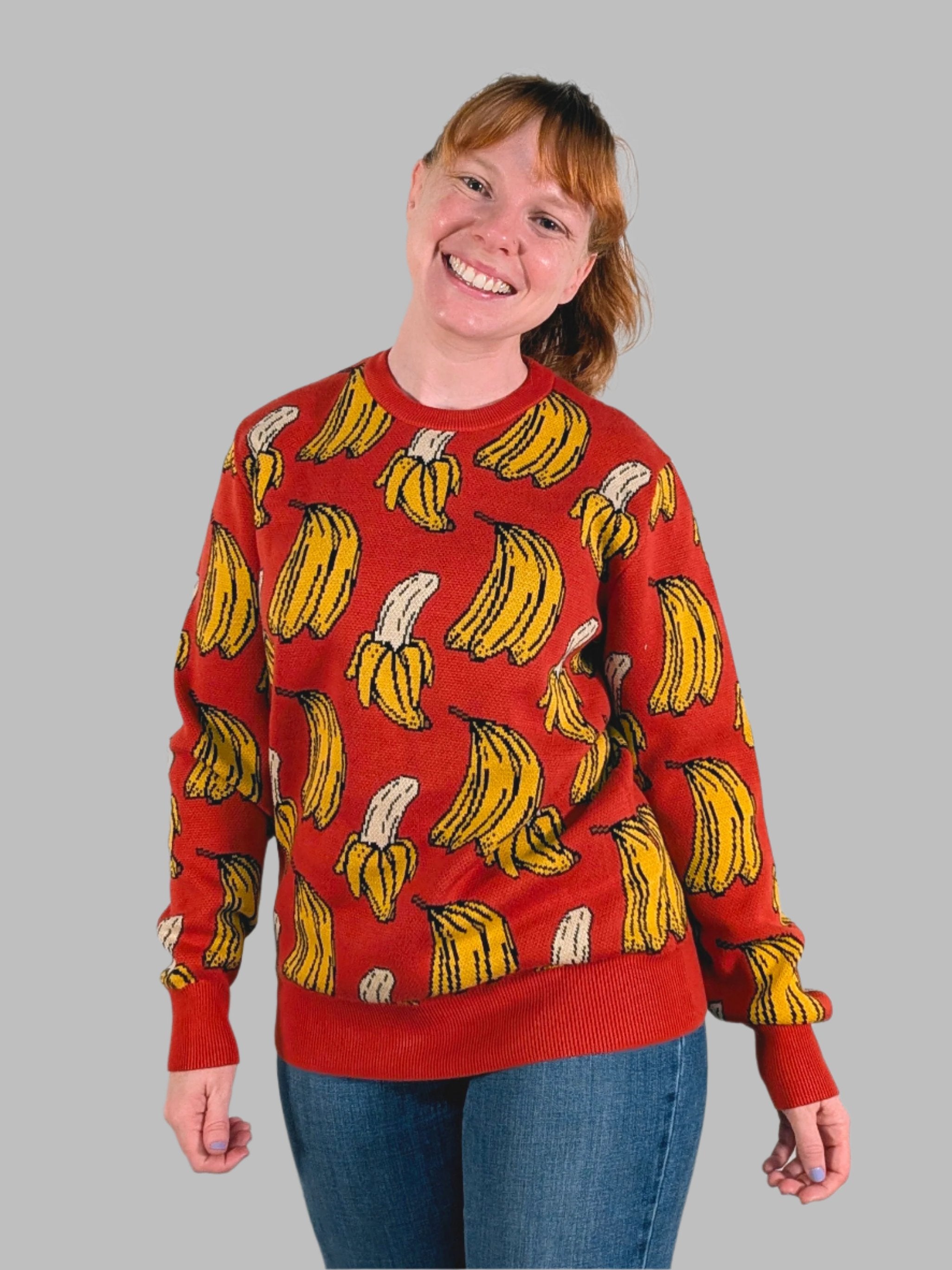 Fab Banana Sweater - Sleepy Peach