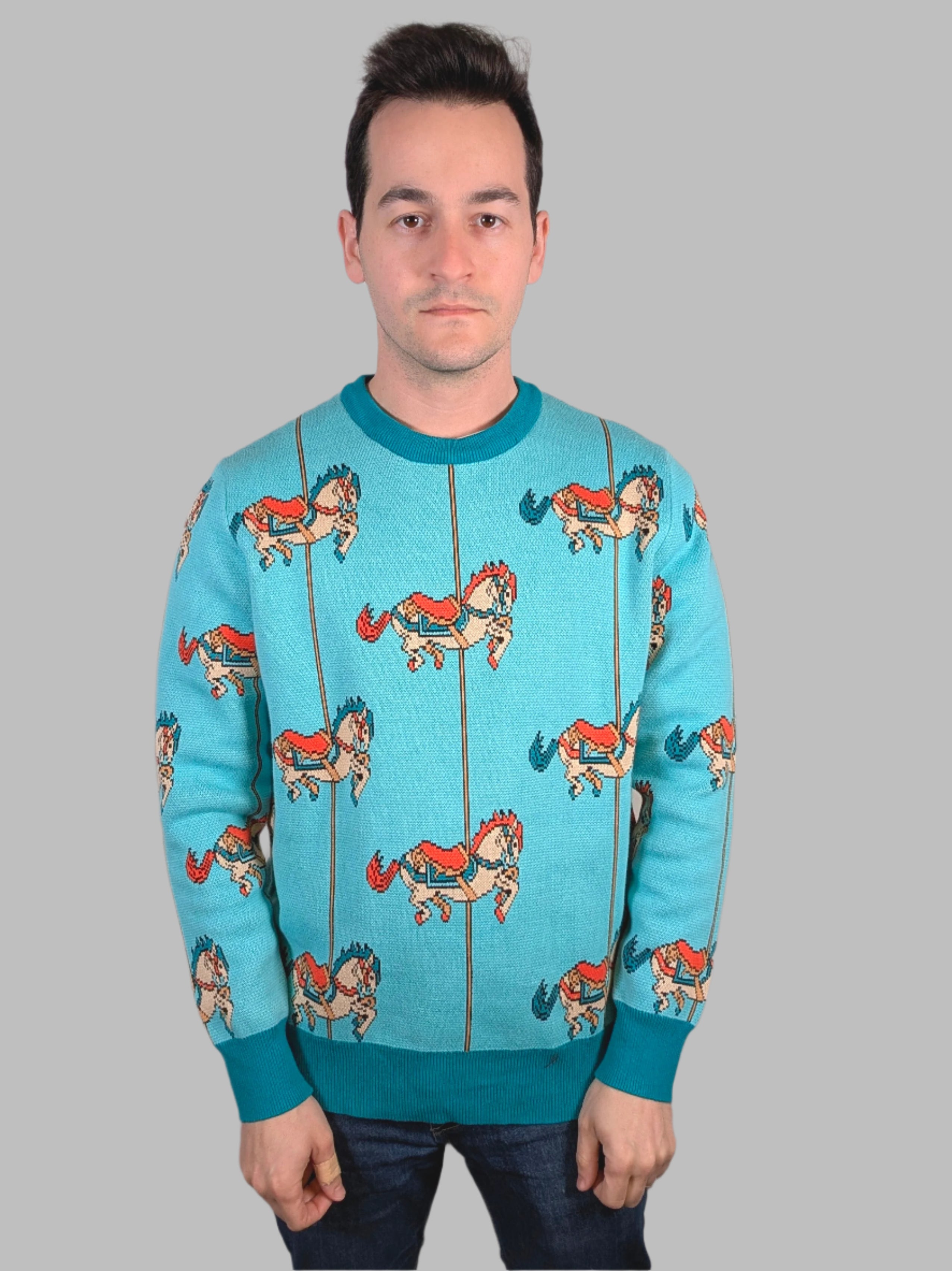 Luxe Carousel Sweater - Sleepy Peach