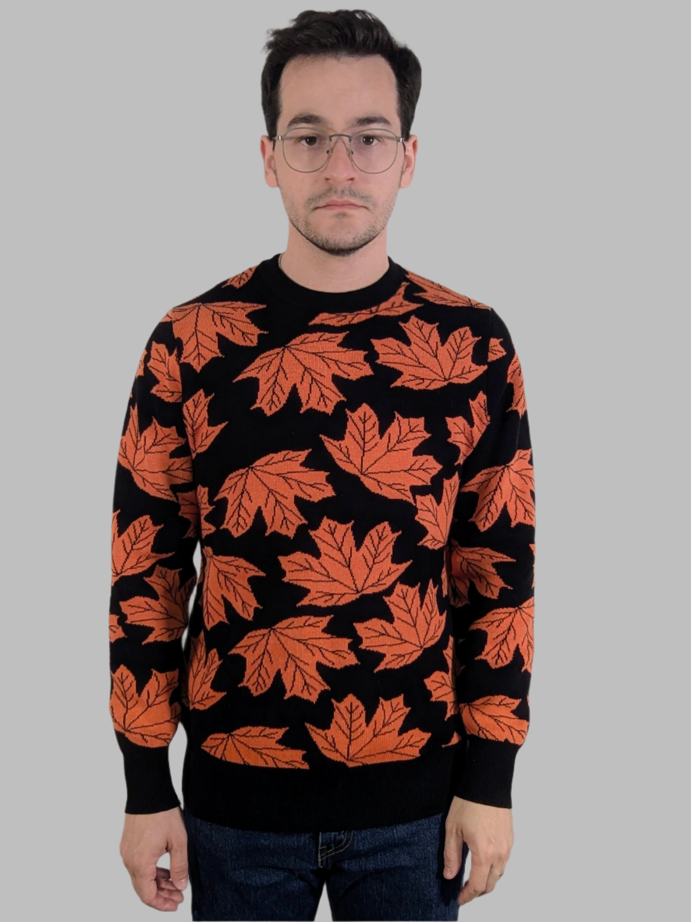 Reversible Maple Leaf Sweater - Sleepy Peach