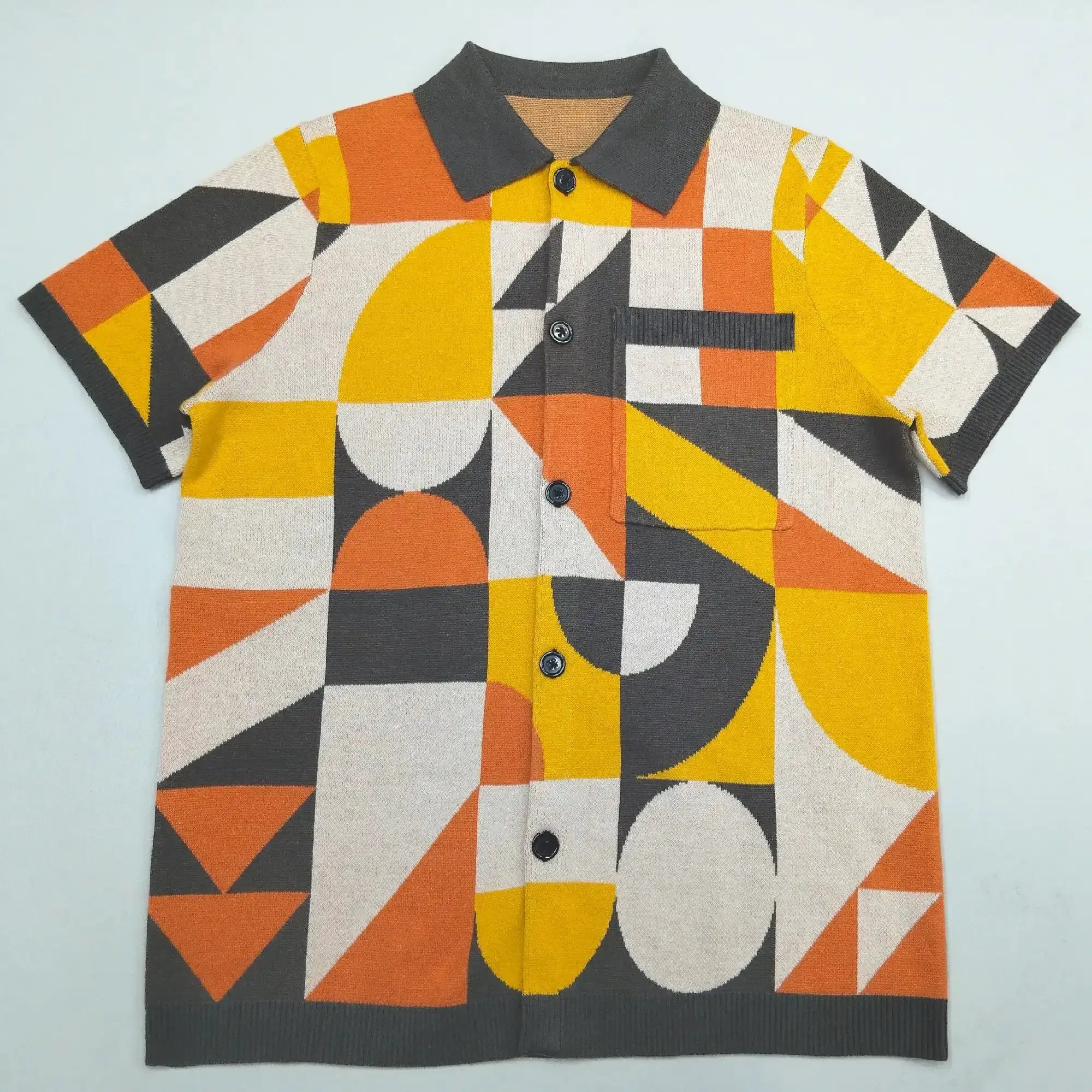 Bauhaus Button Up - Sleepy Peach