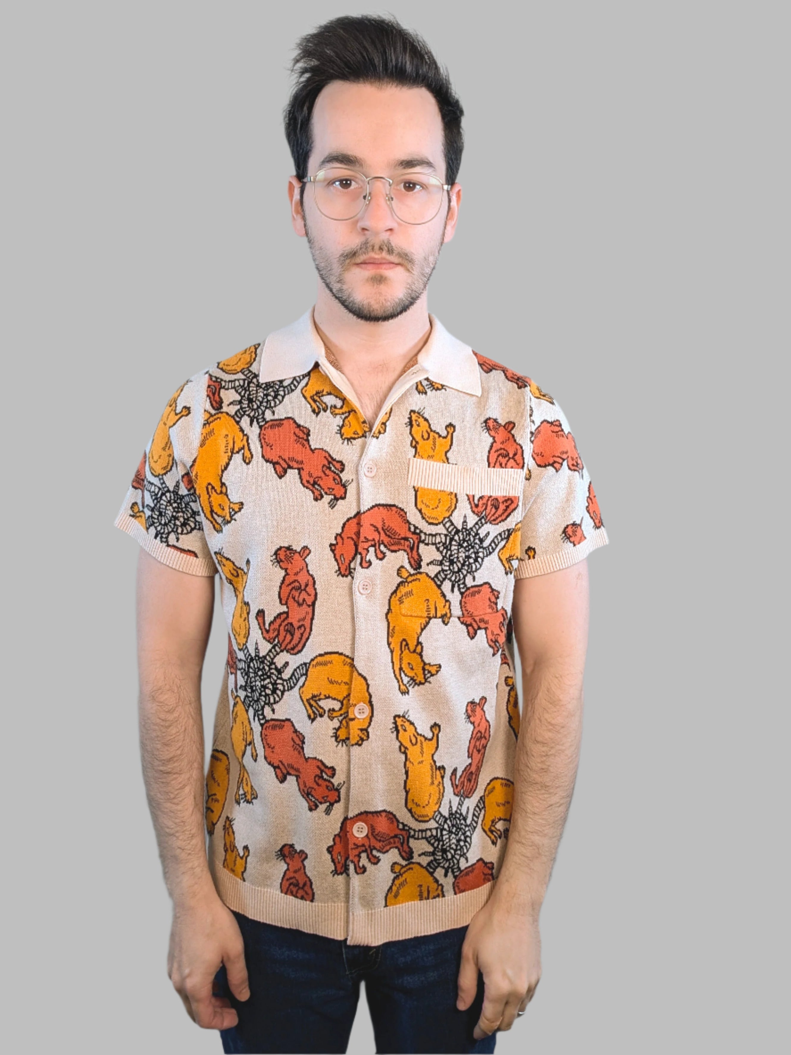 Hot Rat King Summer Button Up - Sleepy Peach