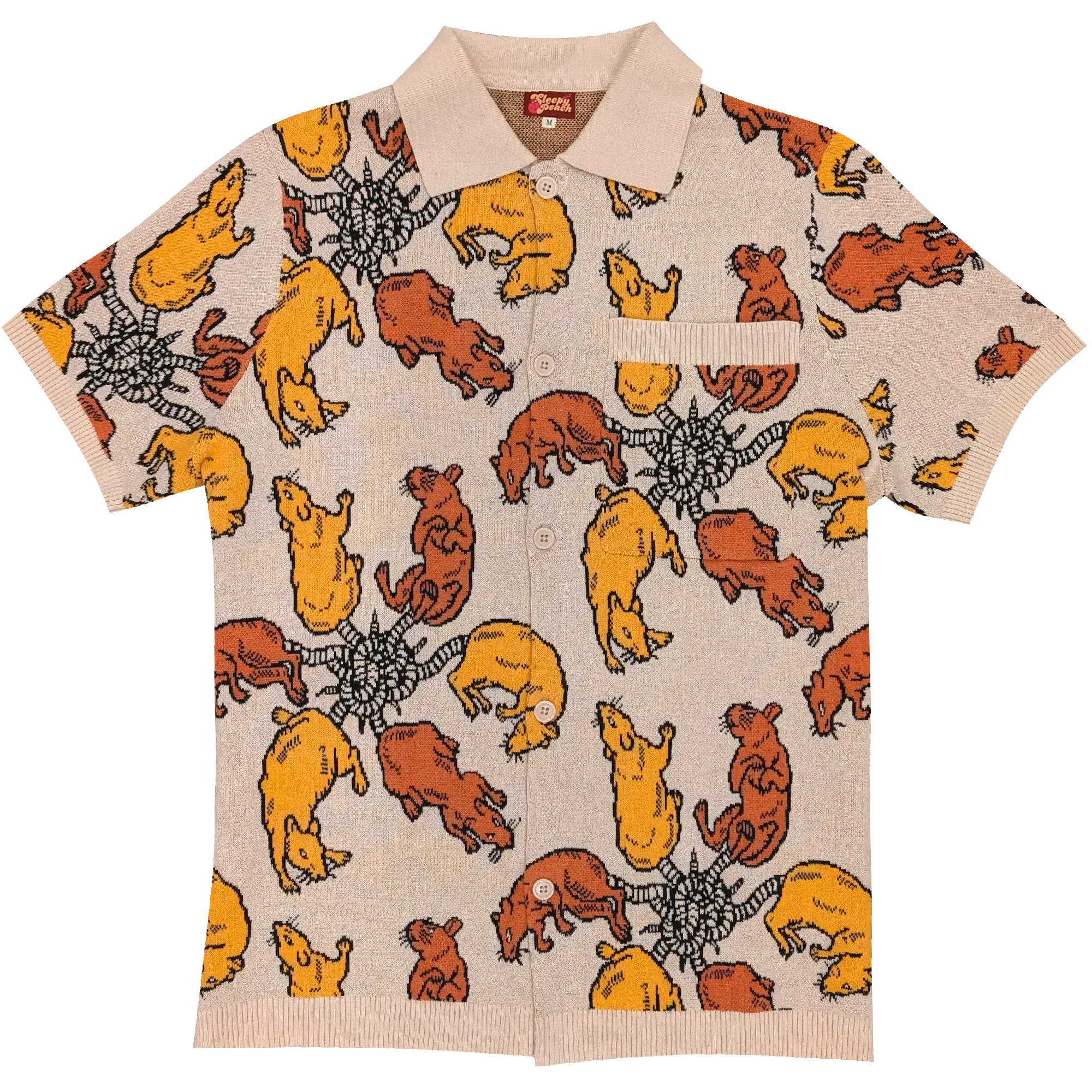 Hot Rat King Summer Button Up - Sleepy Peach