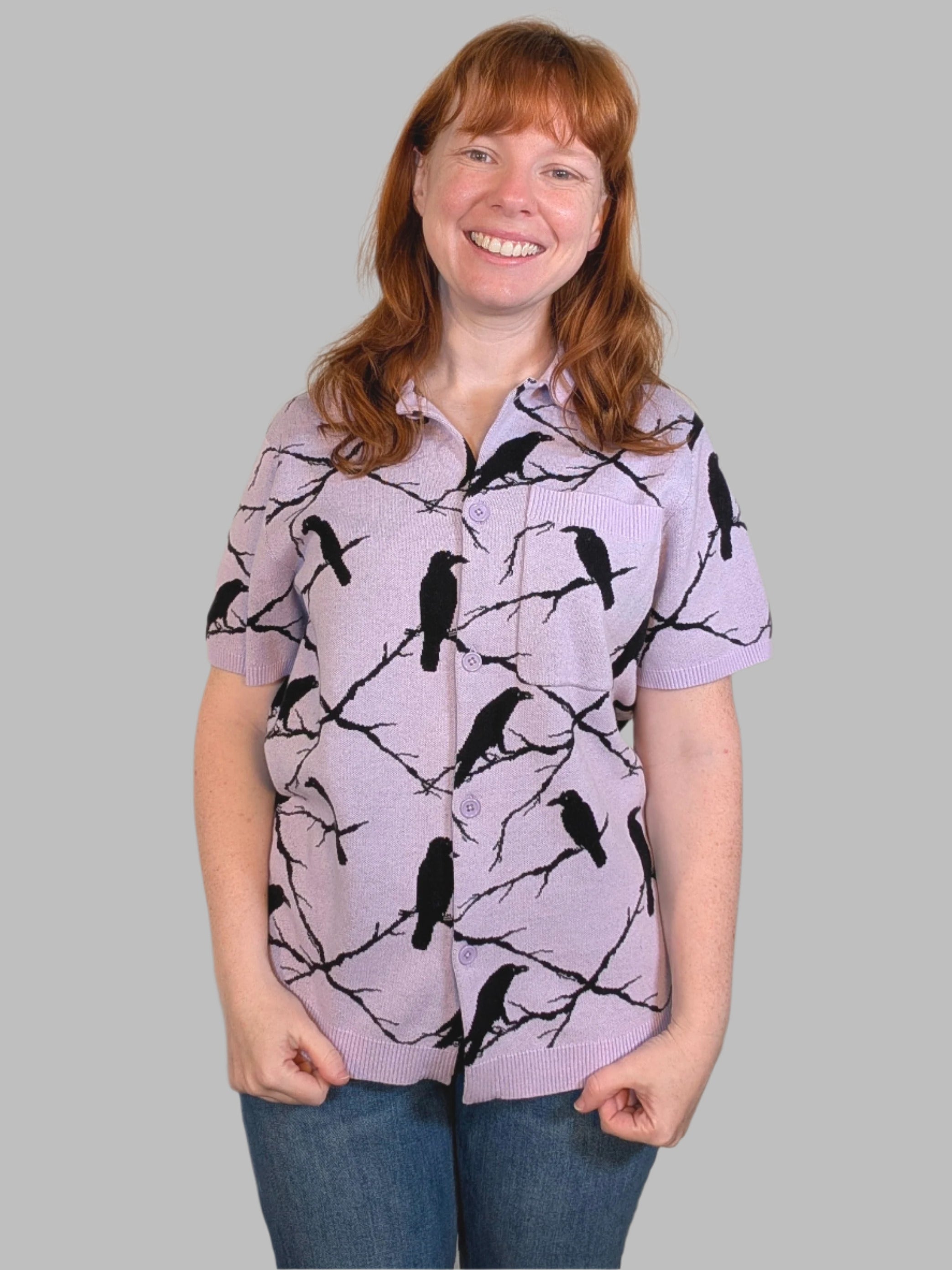 Big Crow Button Up - Sleepy Peach