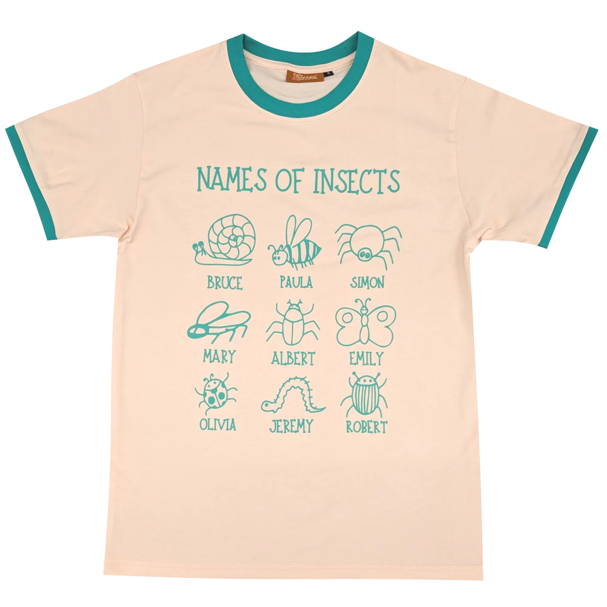 NAMES OF INSECTS Shirt - Sleepy Peach
